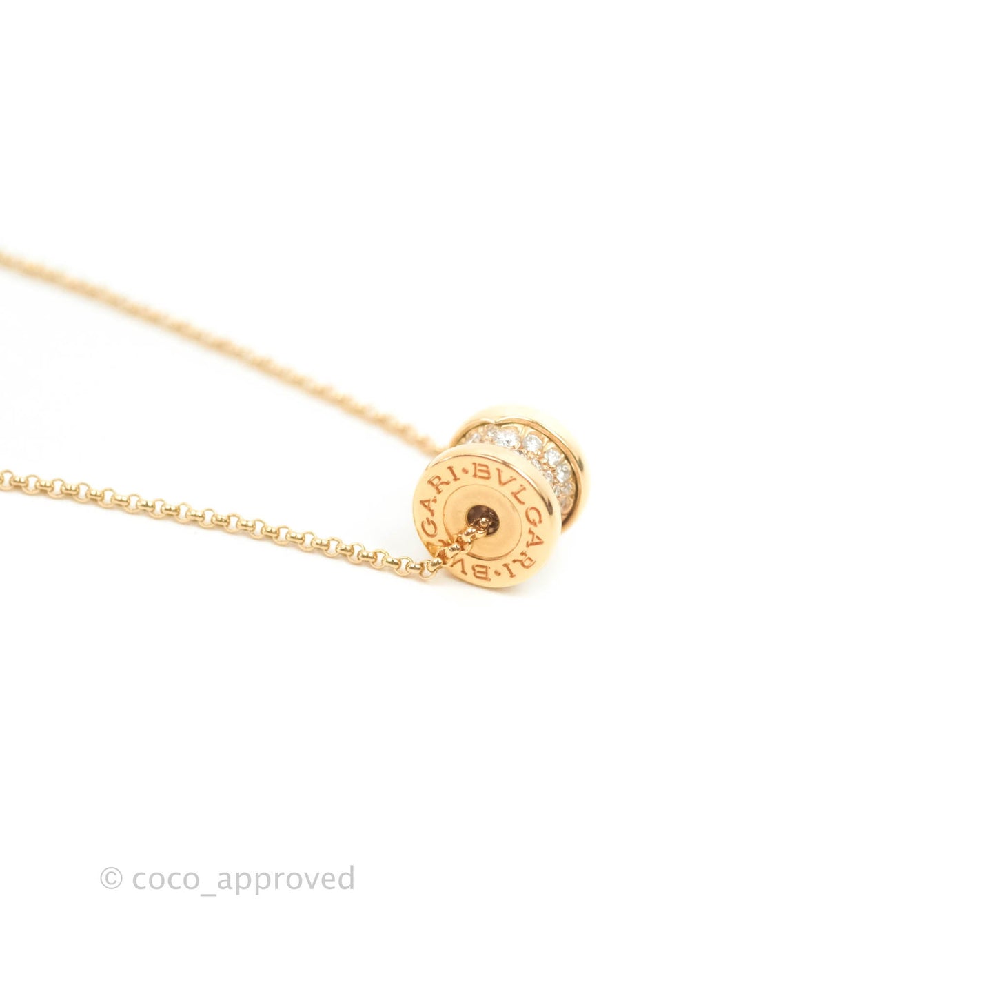 Bvlgari Mini Zero1 Rose Gold and Diamond Necklace