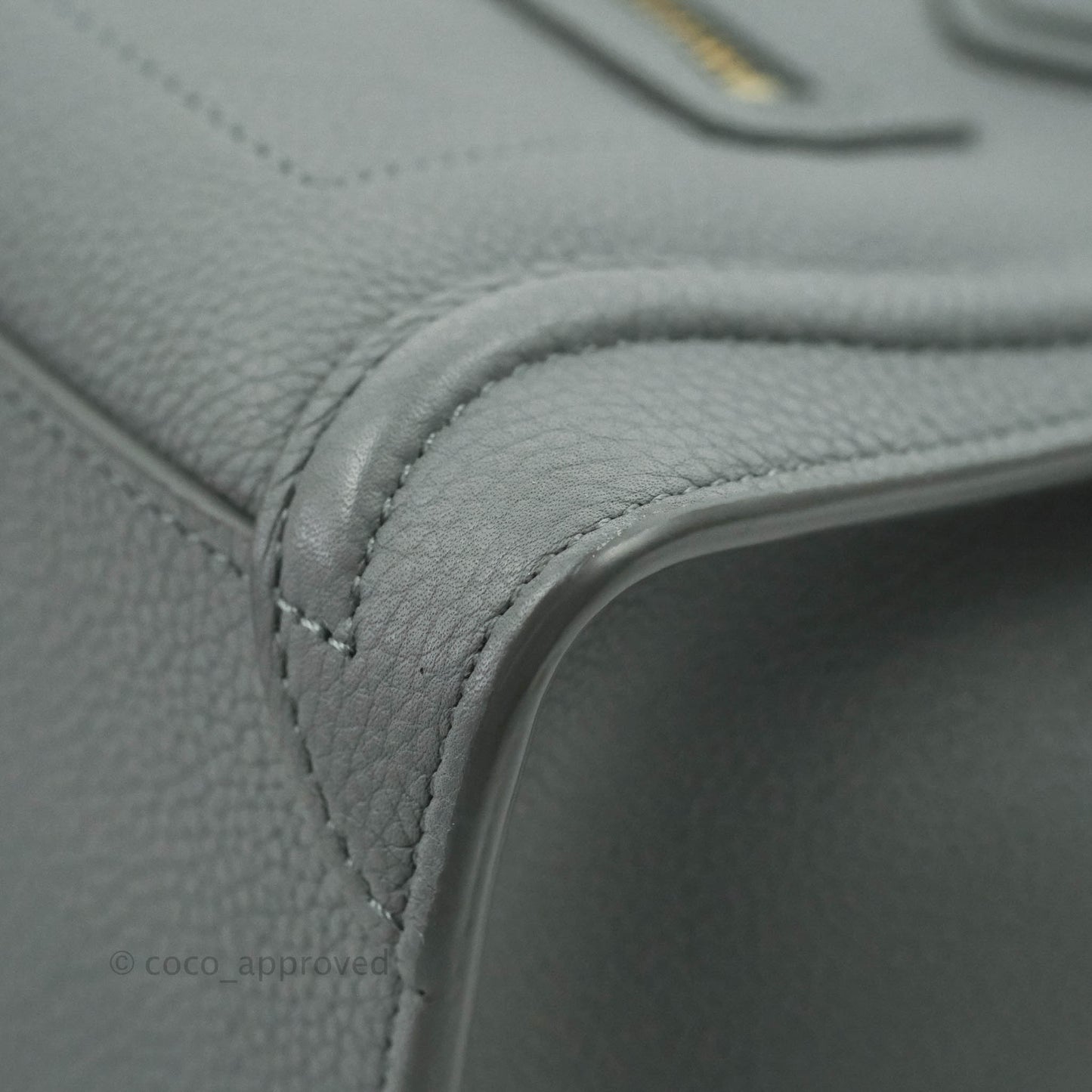 Celine Nano Luggage Grey Drummed Calfskin