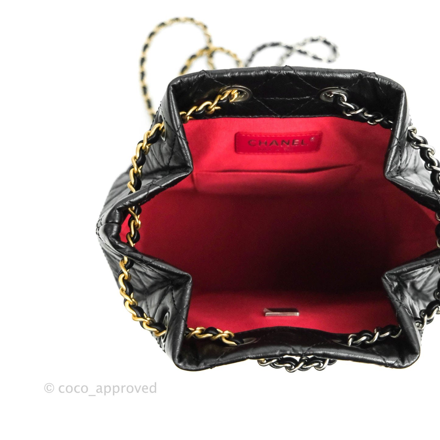 Chanel Small Gabrielle Backpack Black Aged Calfskin
