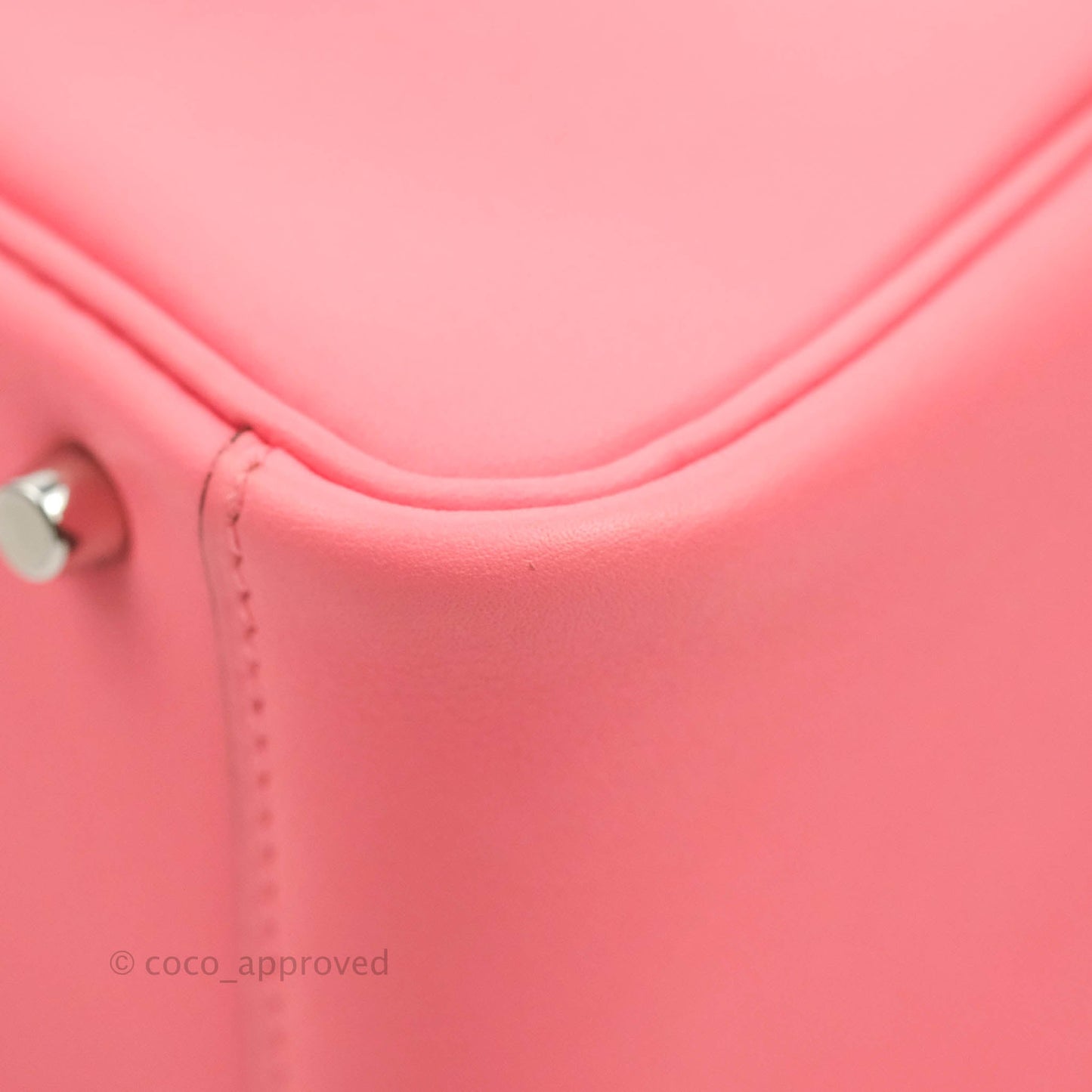 Hermès Mini Lindy 20 Rose Ete Swift Palladium Hardware