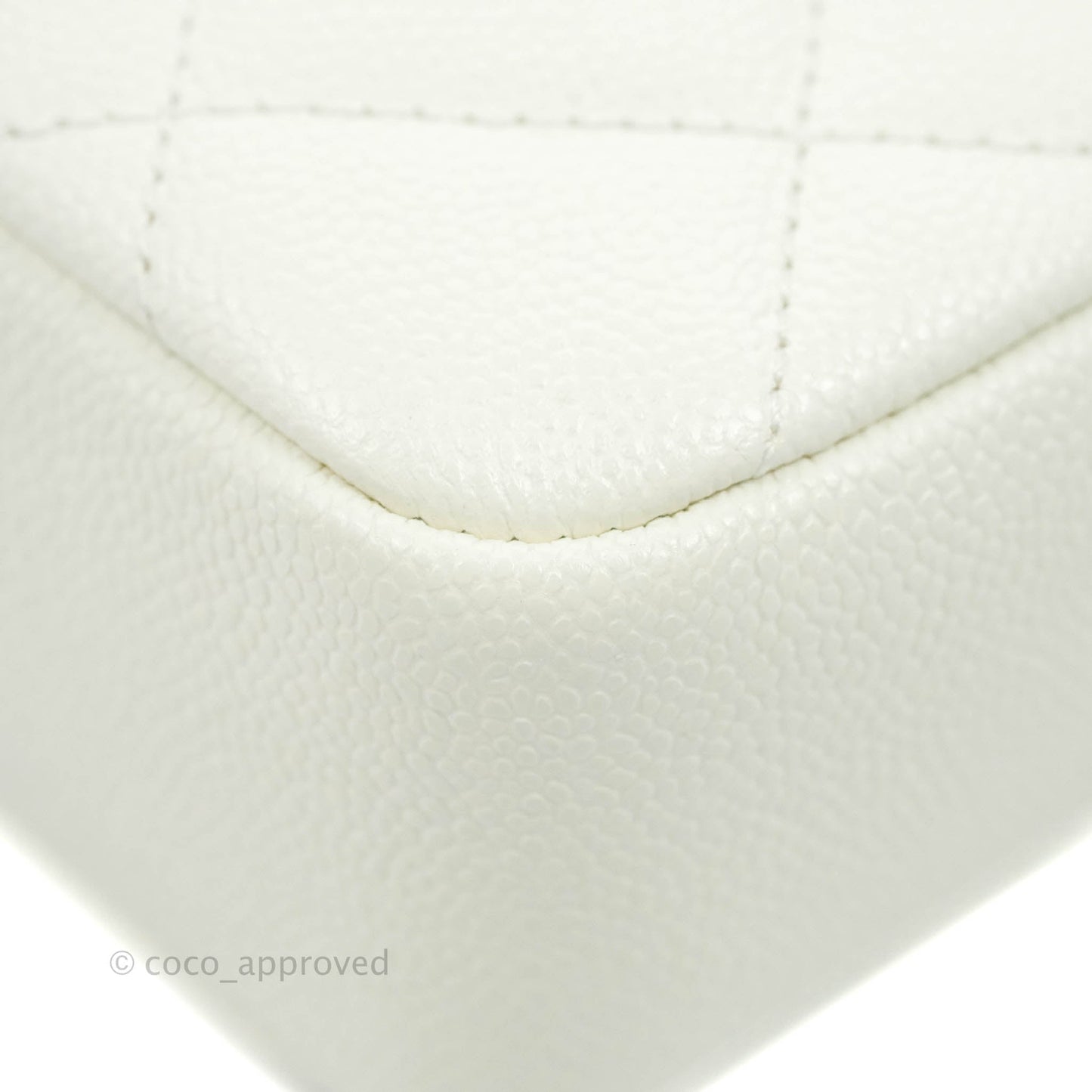 Chanel Melody Camera Bag White Caviar Gold Hardware 22S