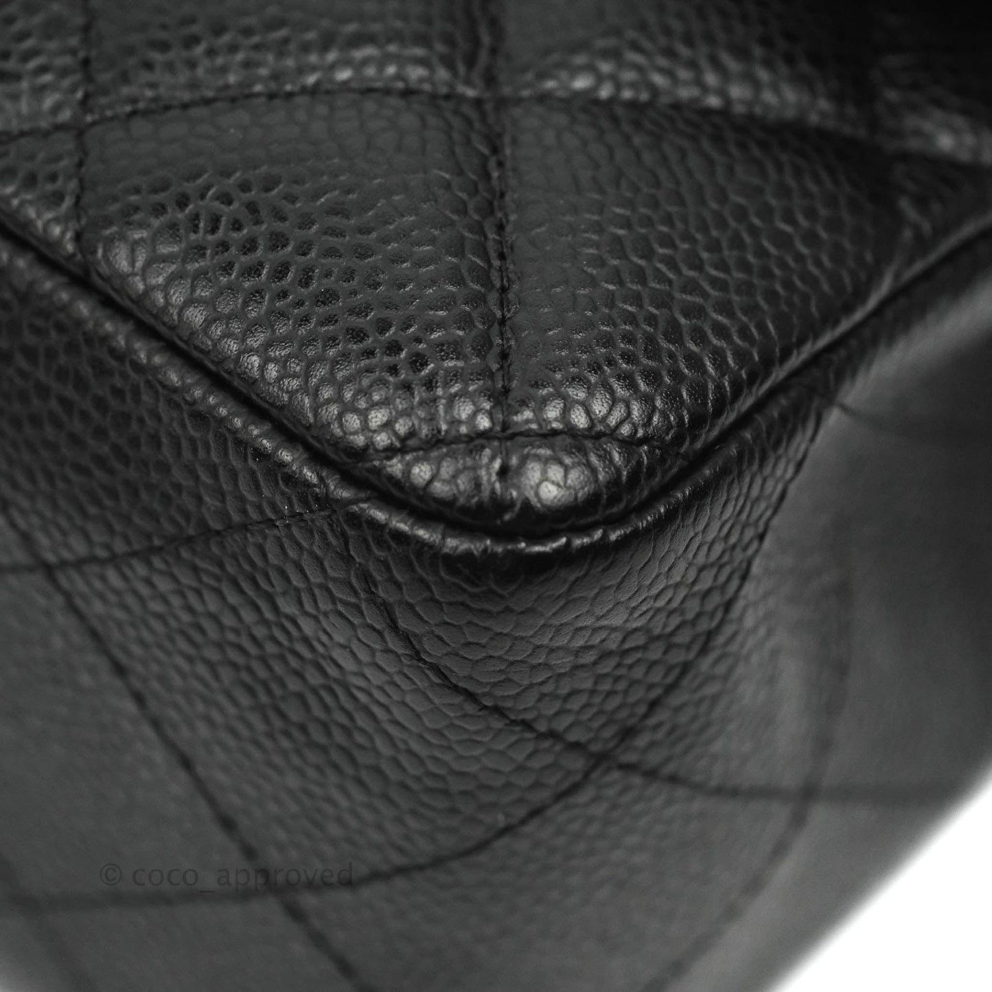 Chanel Jumbo Single Flap Black Caviar Silver Hardware⁣⁣