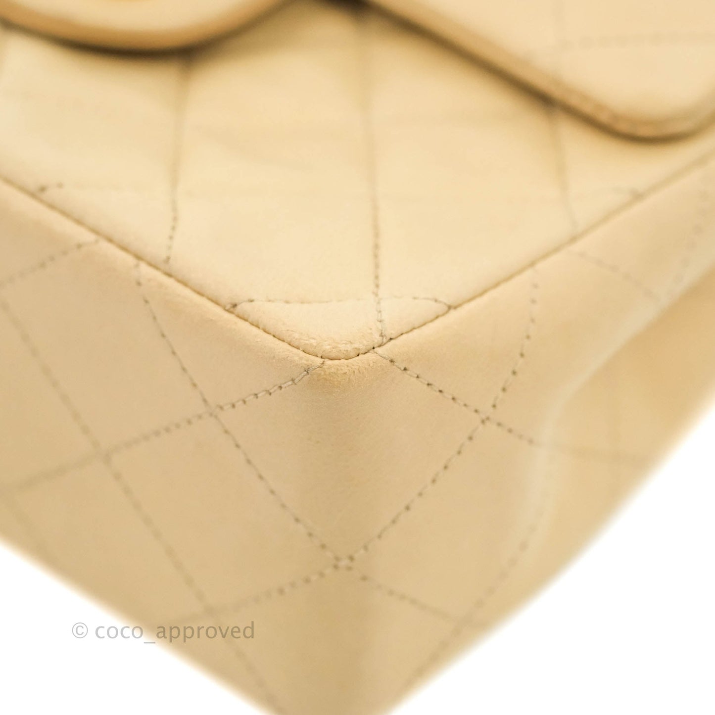 Chanel Vintage Mini Square Beige Lambskin 24K Gold Hardware
