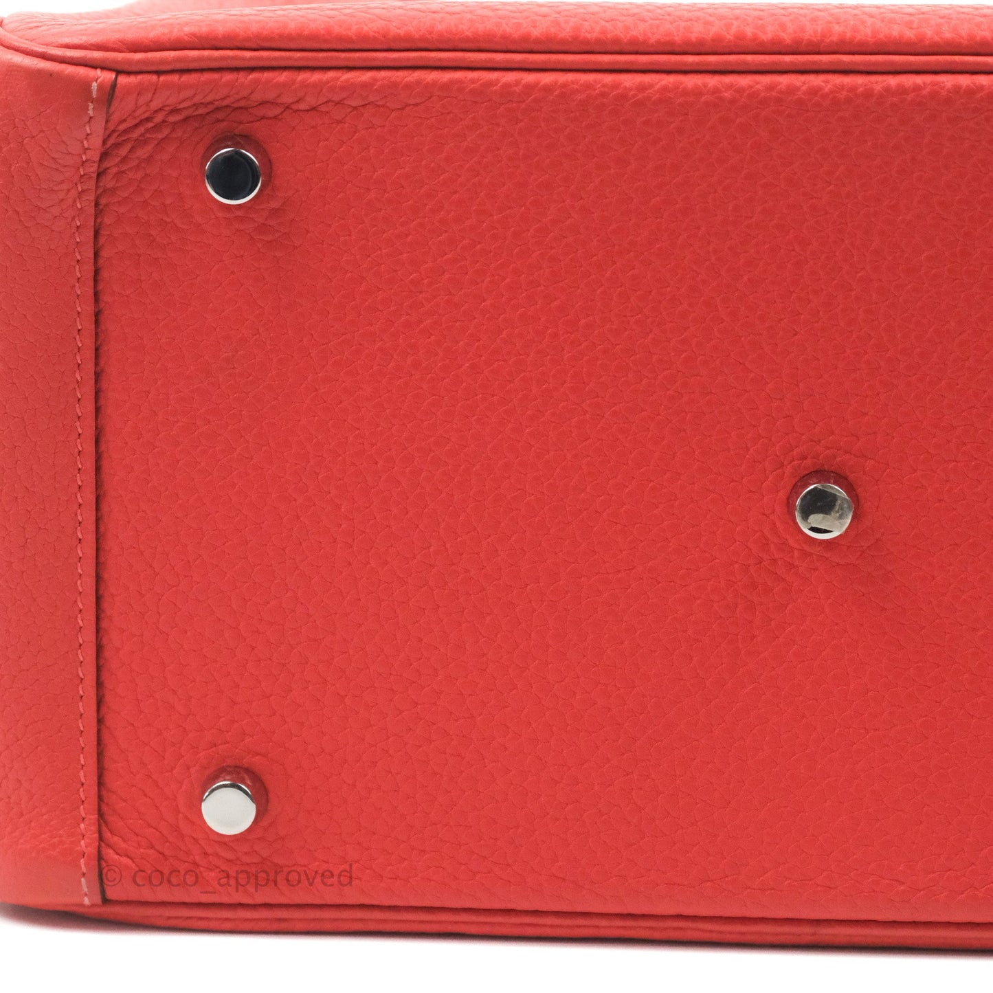 Hermès Lindy 30 Red Clemence Palladium Hardware