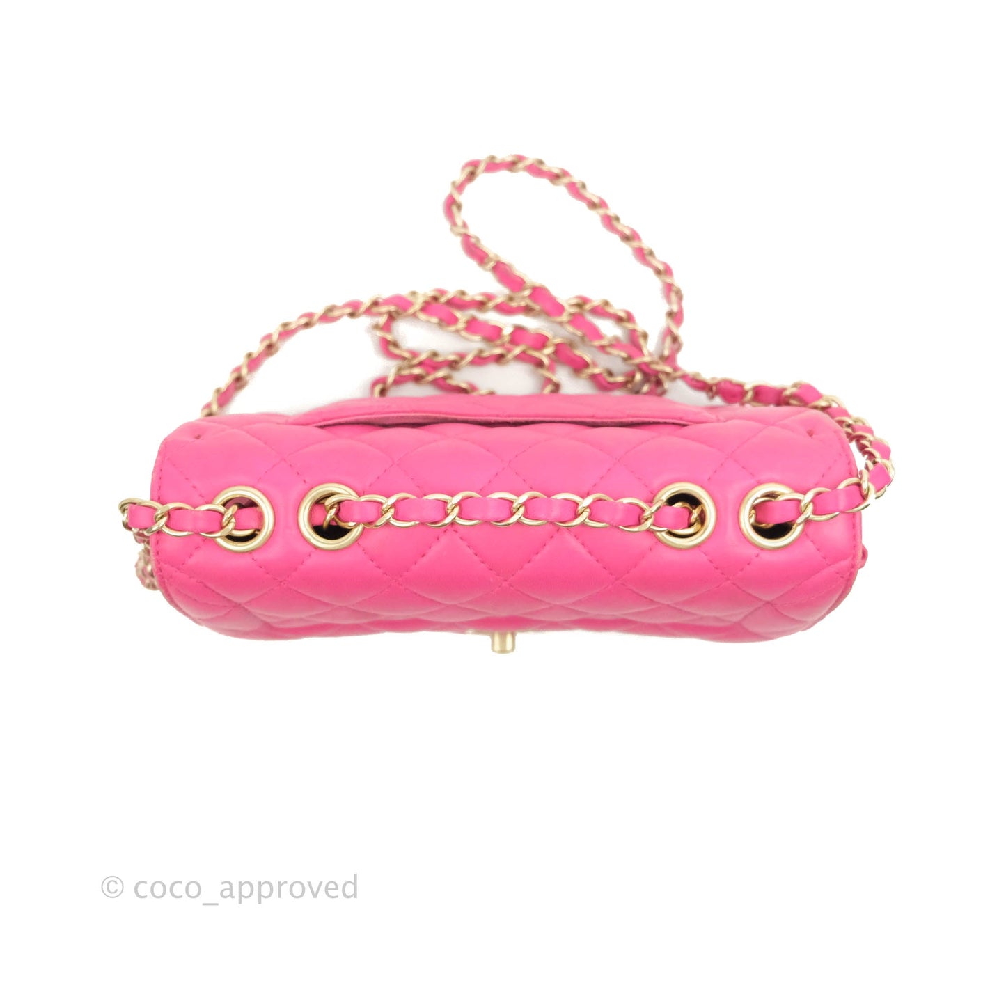 Chanel Quilted Small Flap Pink Lambskin Matte Gold Hardware
