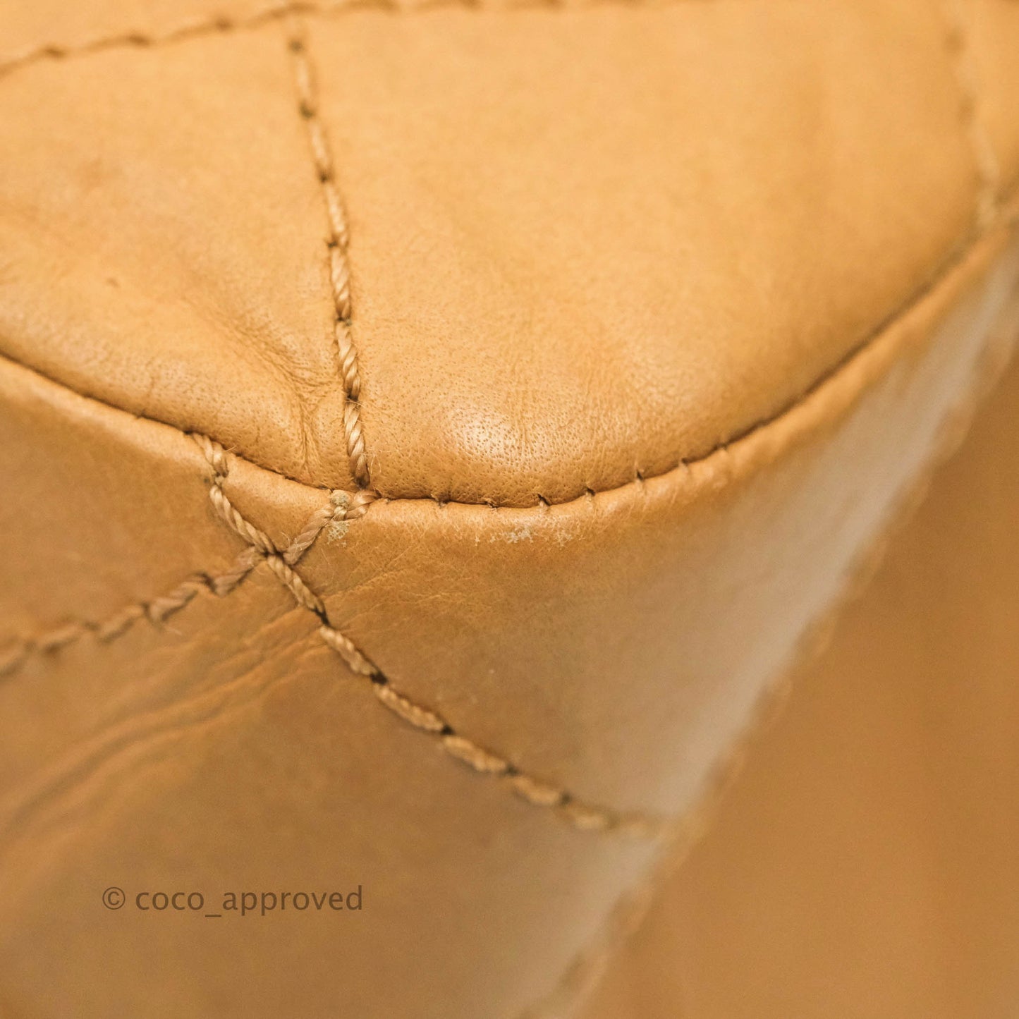 Chanel Quilted Reissue 227 Flap Beige Calfskin Aged Gold Hardware