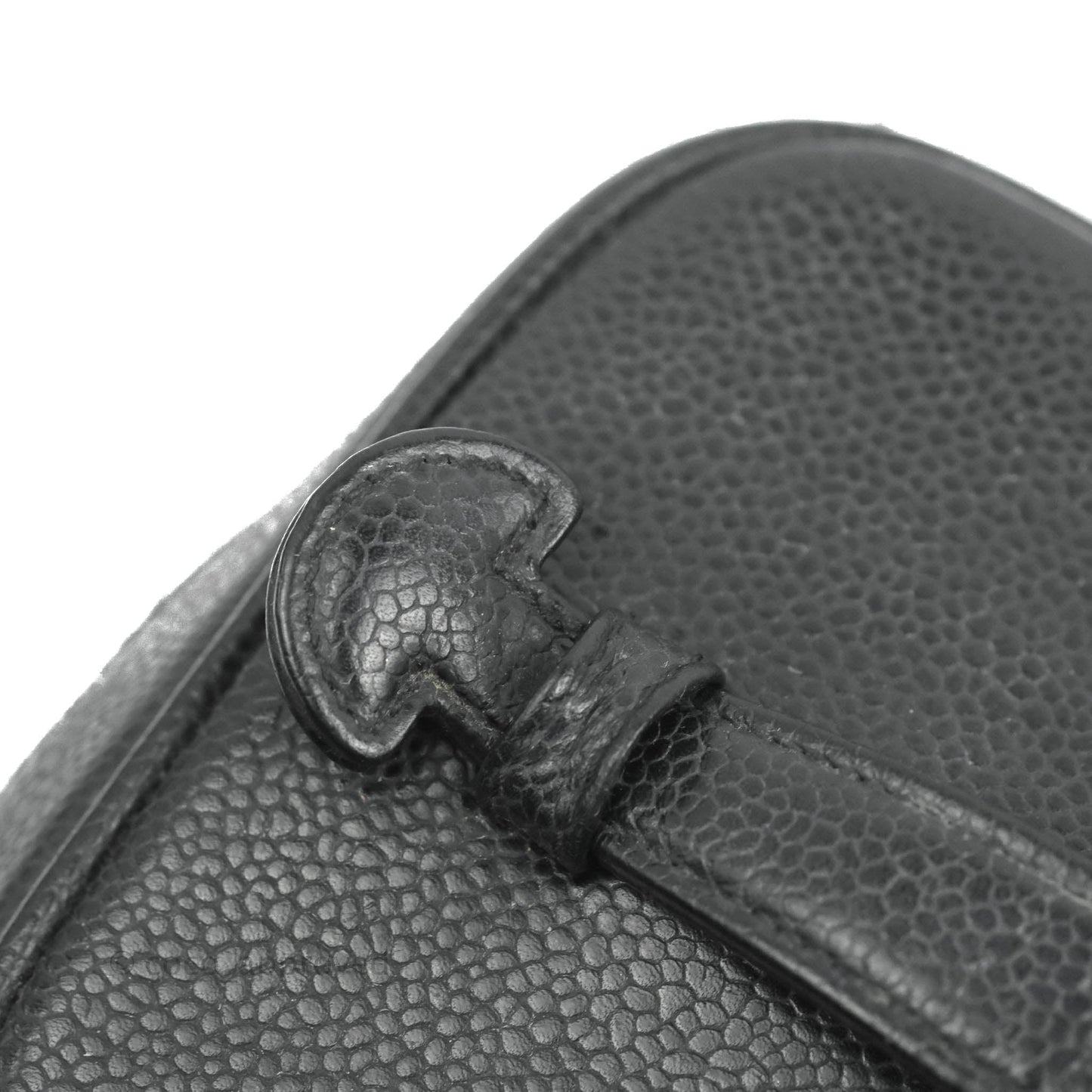 Chanel Vintage Vanity Case Black Caviar Gold Hardware