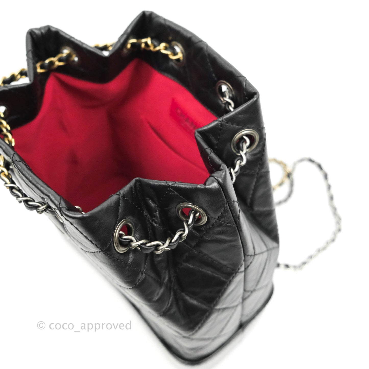 Chanel Small Gabrielle Backpack Black Aged Calfskin