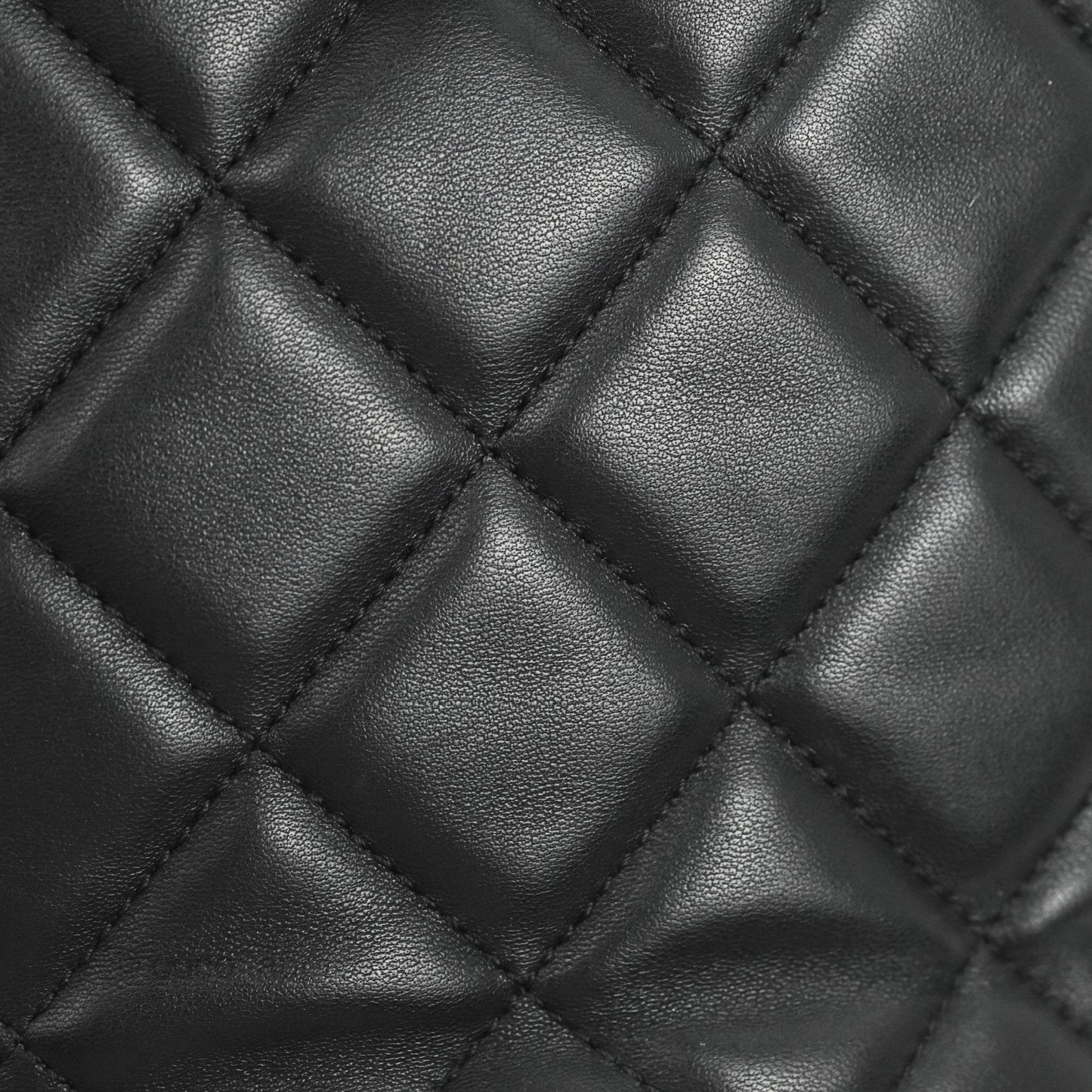 Chanel Quilted My Perfect CC Bucket Drawstring Bag Black Lambskin