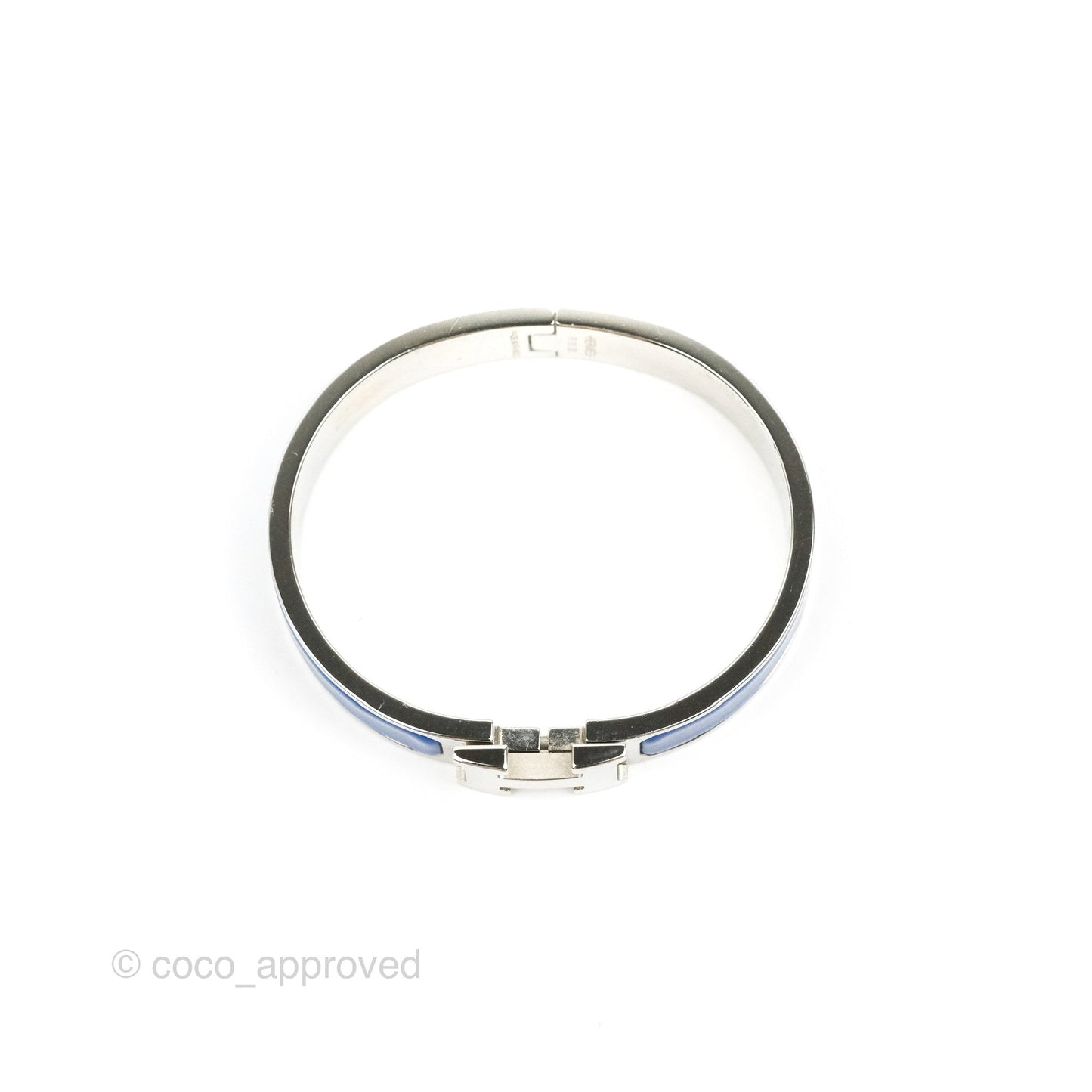 Hermès Clic H Bracelet Blue Palladium Hardware PM