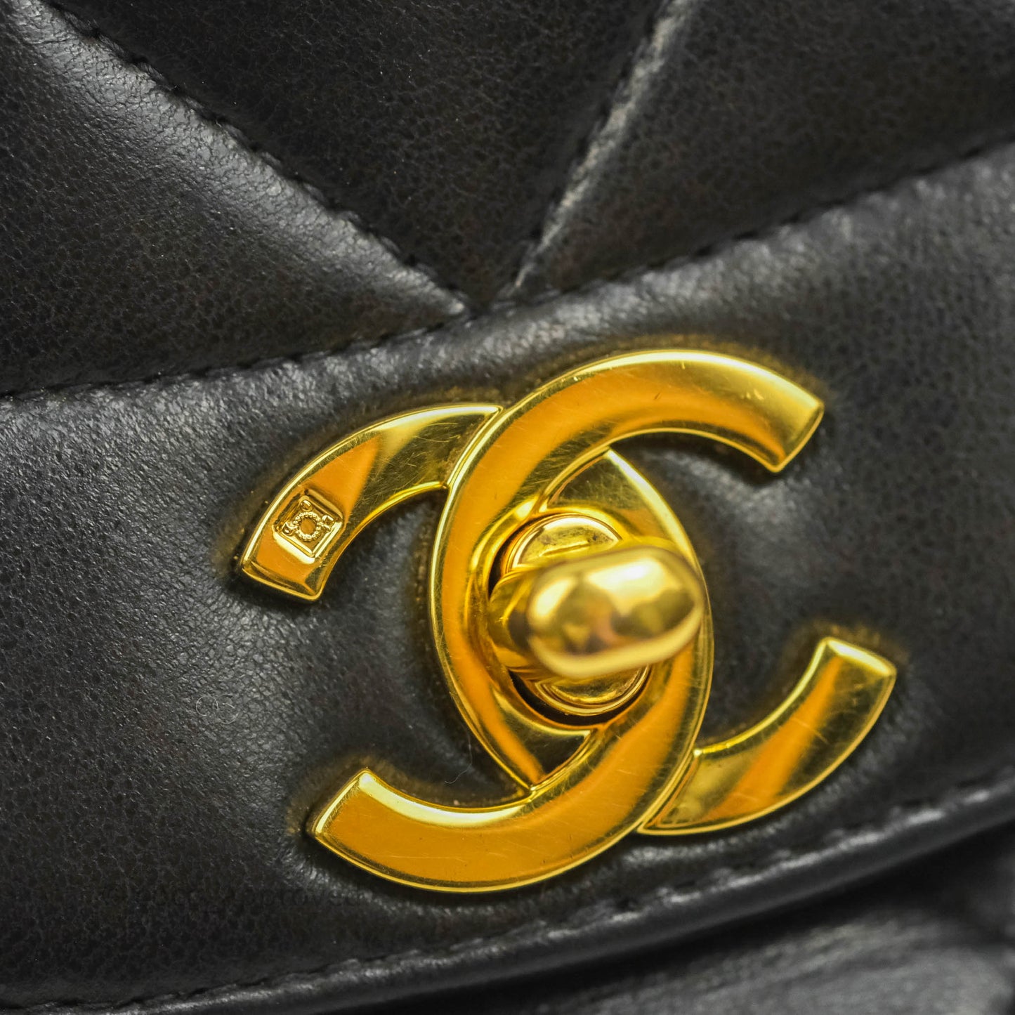 Chanel Black Quilted Lambskin Small Vintage Classic Diana Flap Bag