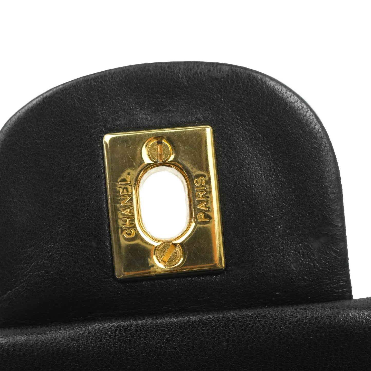 Chanel Vintage Classic Small S/M Flap Black Lambskin 24K Gold Hardware