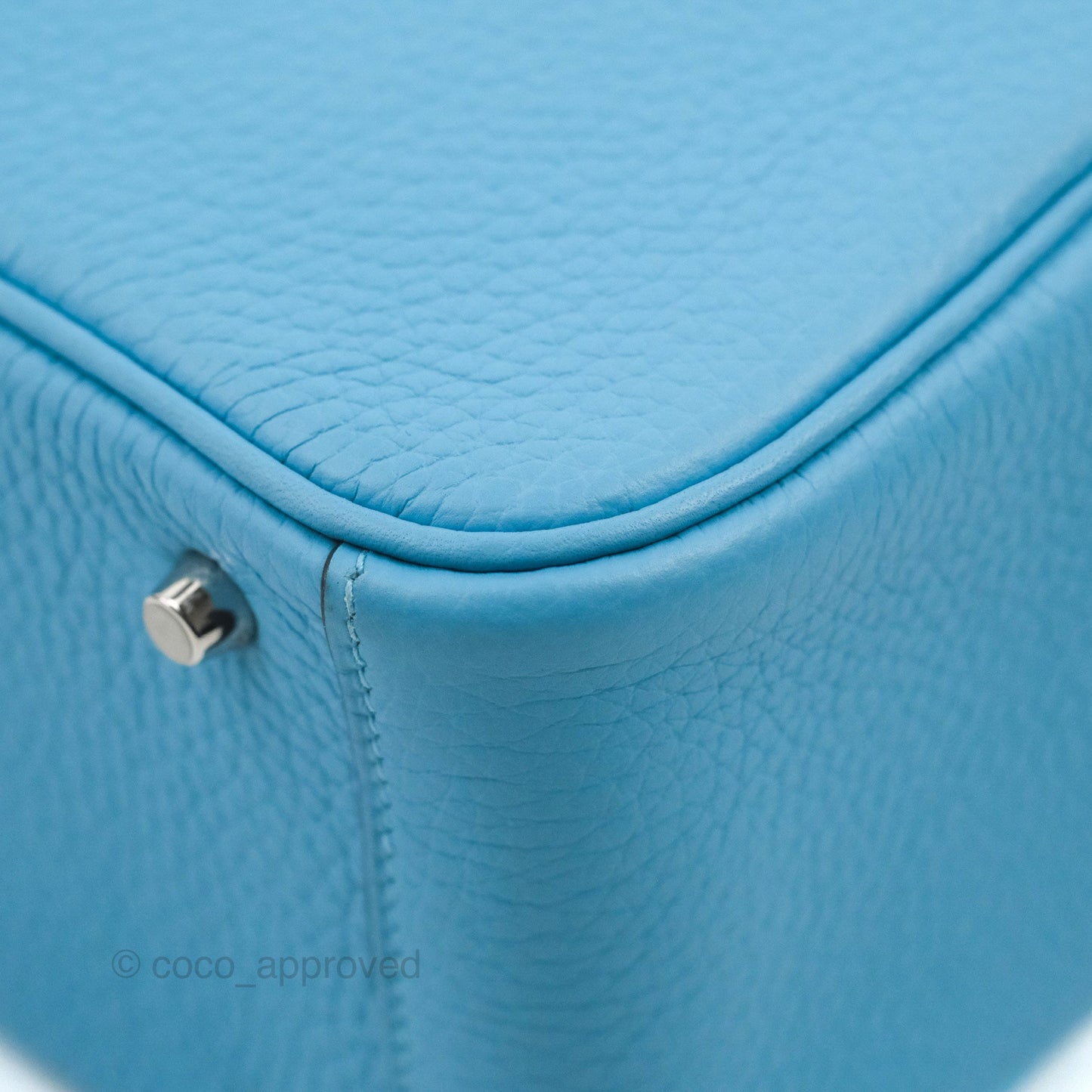 Hermès Mini Lindy 20 Bleu De Nord Clemence Palladium Hardware