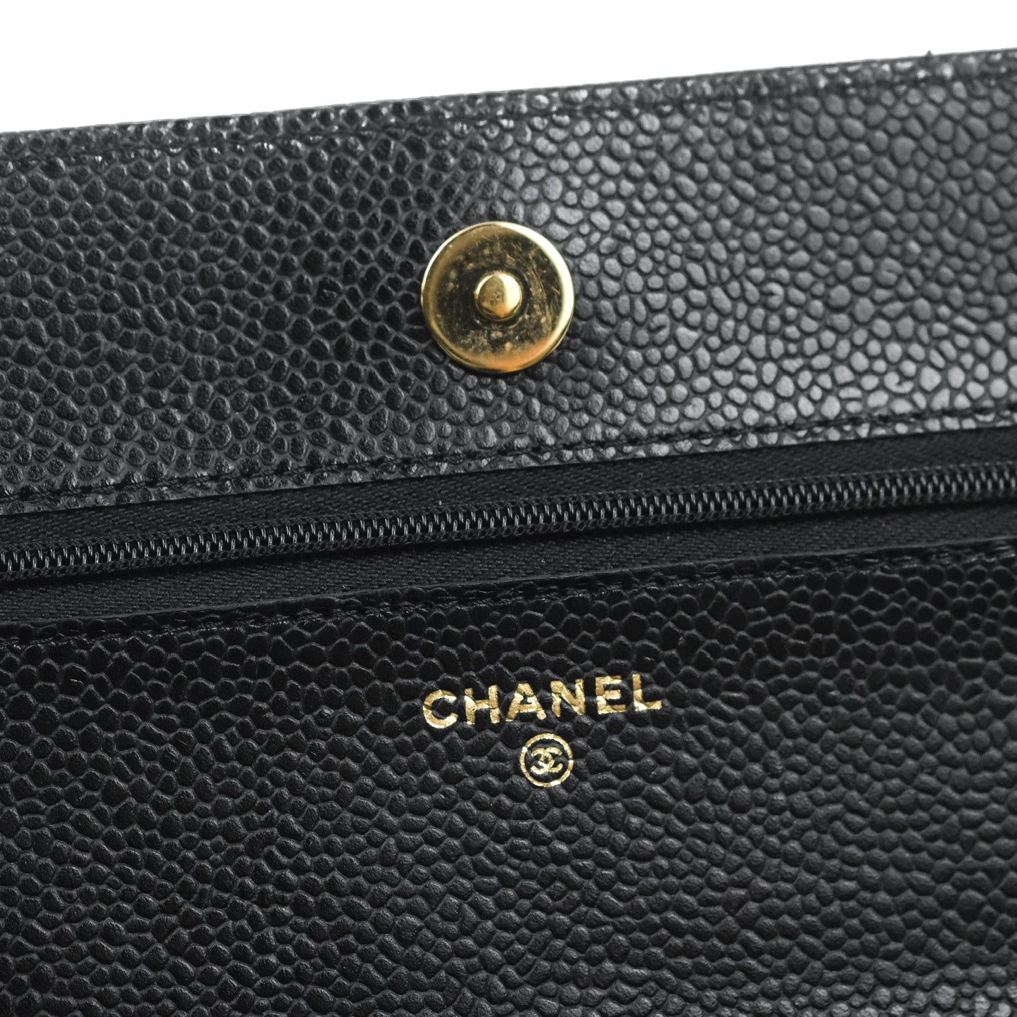 Chanel Quilted Classic WOC Black Caviar Gold Hardware