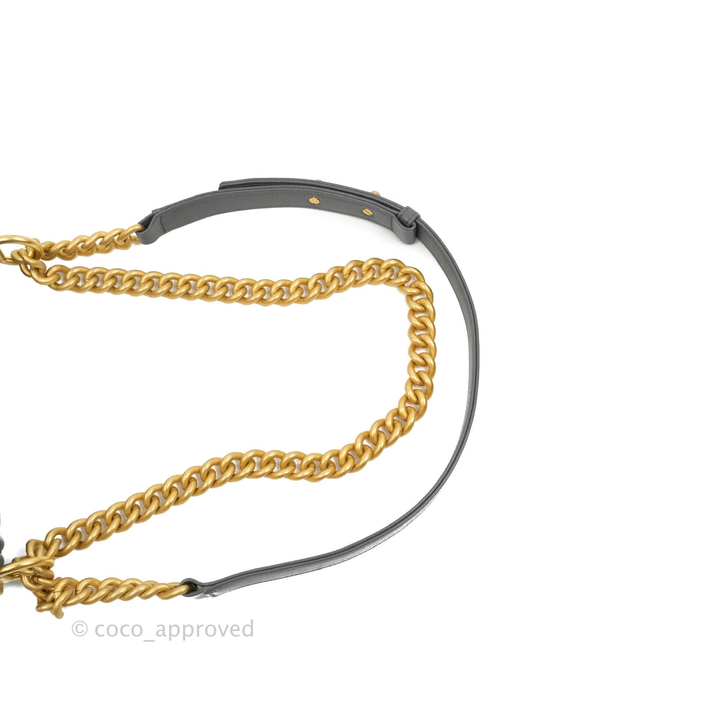 Chanel Small Boy Dark Grey Caviar Aged Gold Hardware