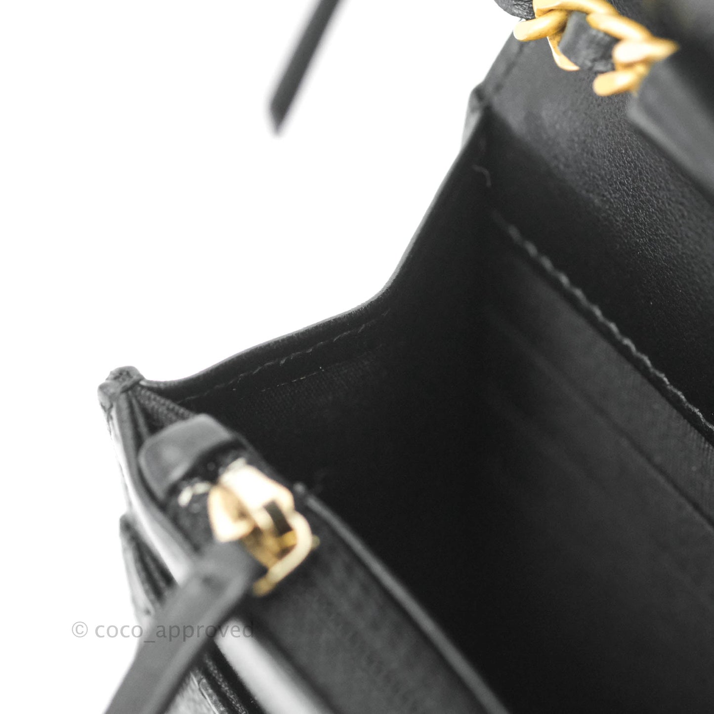 Chanel Filigree Wallet on Chain WOC Black Caviar Gold Hardware