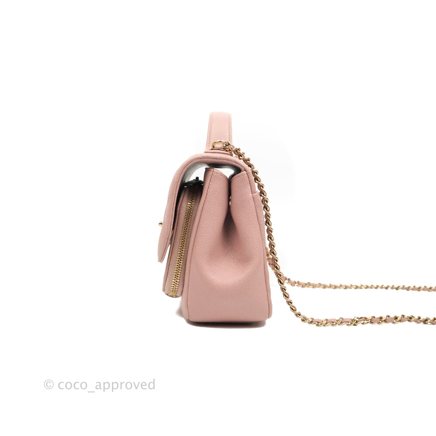 Chanel Quilted Small Business Affinity Flap Pink Caviar Gold Hardware