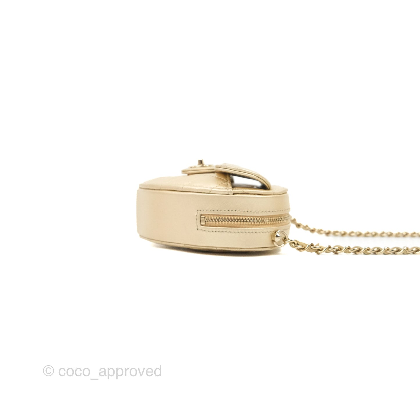 Chanel Small Heart Bag Gold Lambskin Gold Hardware 22S