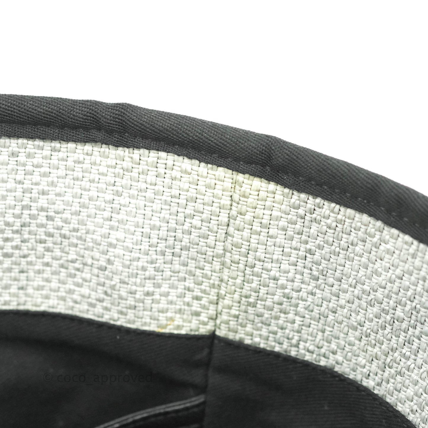 Chanel Large Deauville Light Grey Canvas Silver Hardware