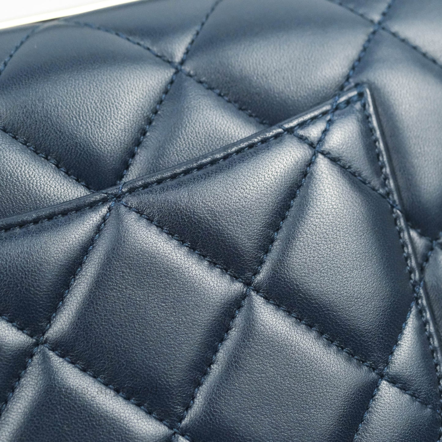 Chanel Small Trendy CC Navy Lambskin Gold Hardware