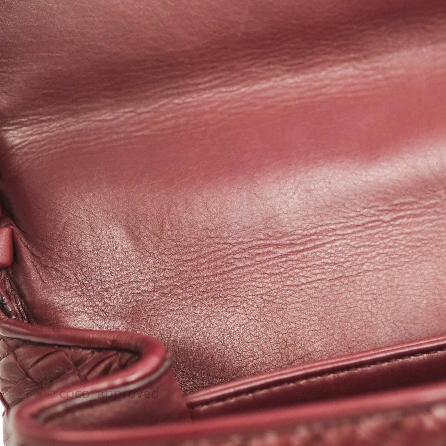Bottega Veneta Small Nappa Intrecciato Olimpia Shoulder Bag Dark Red