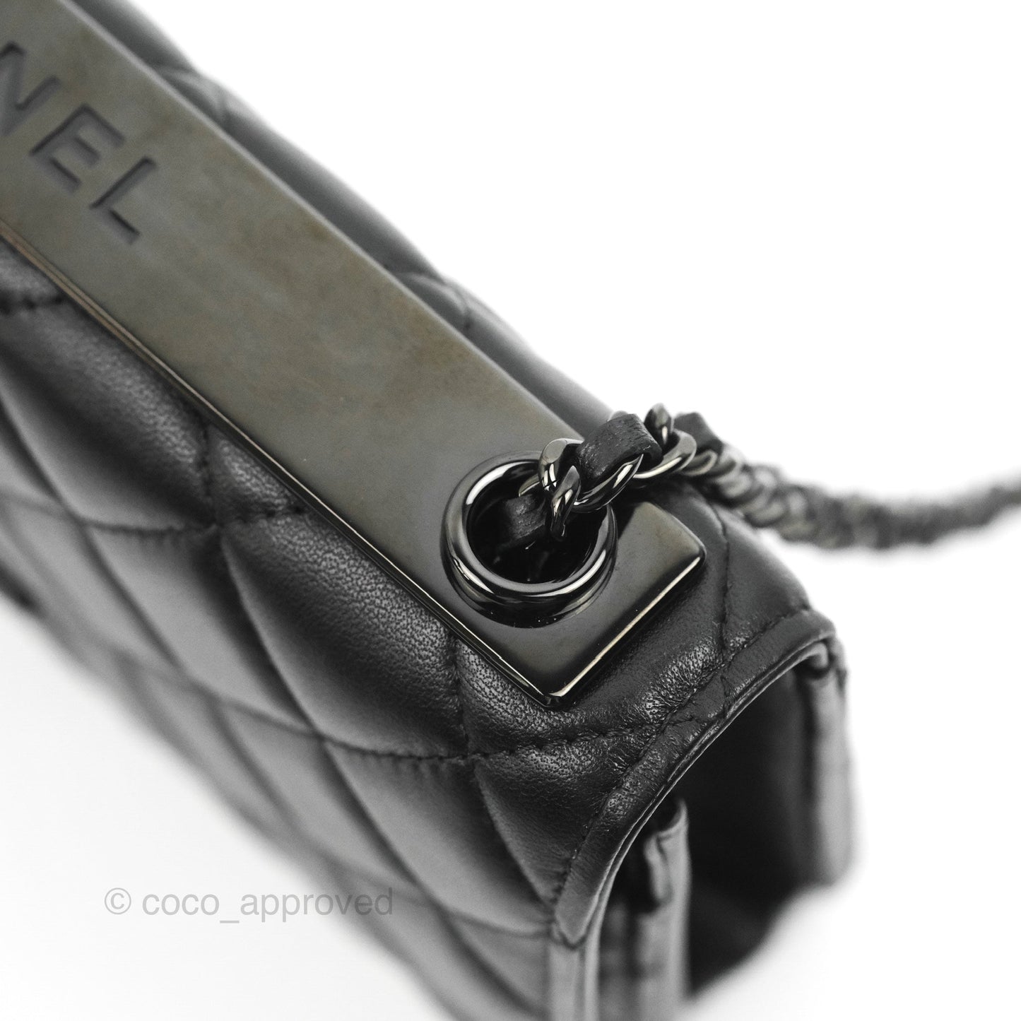 Chanel Trendy CC WOC Black Lambskin So Black Hardware