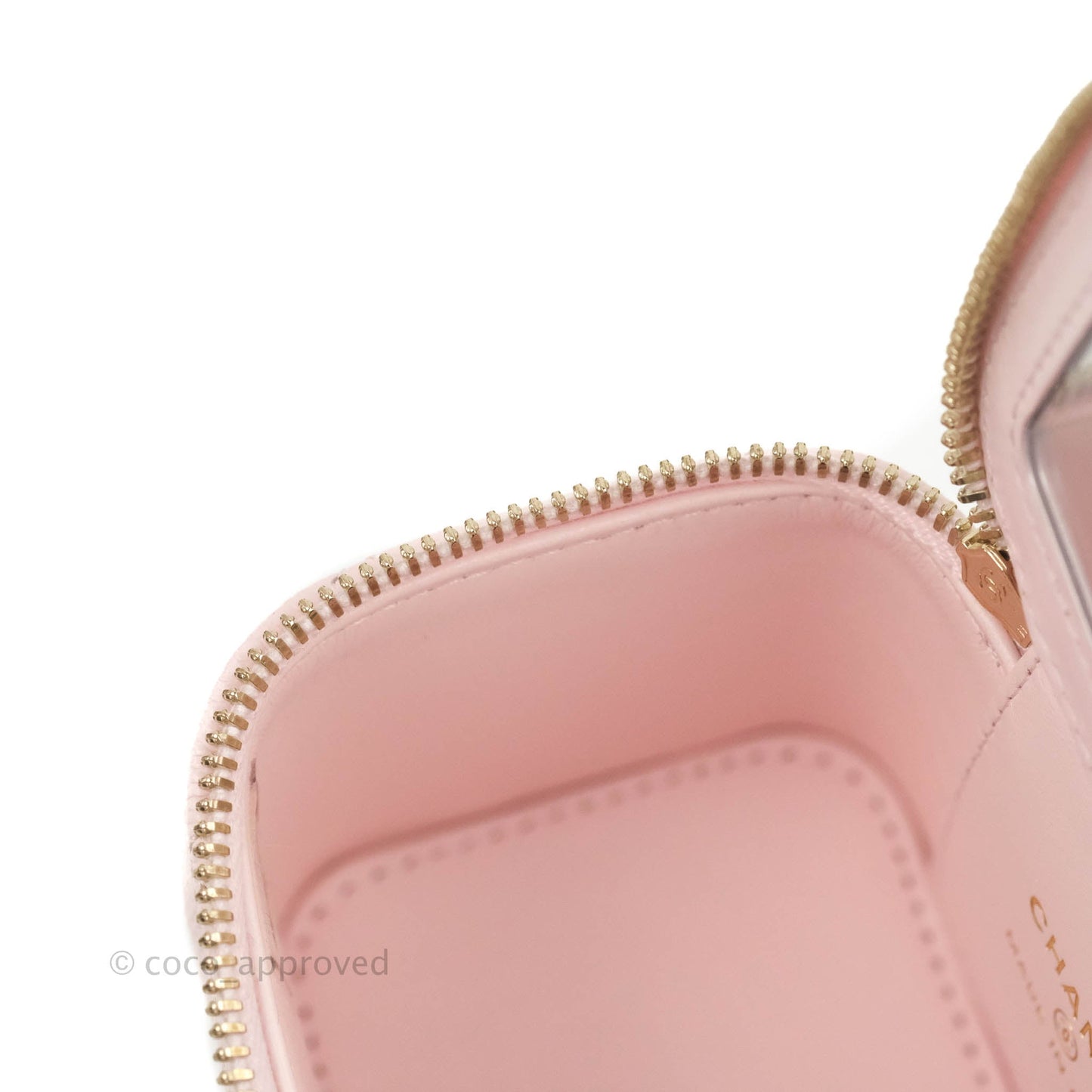 Chanel Mini Vanity With Chain Pink Caviar Gold Hardware