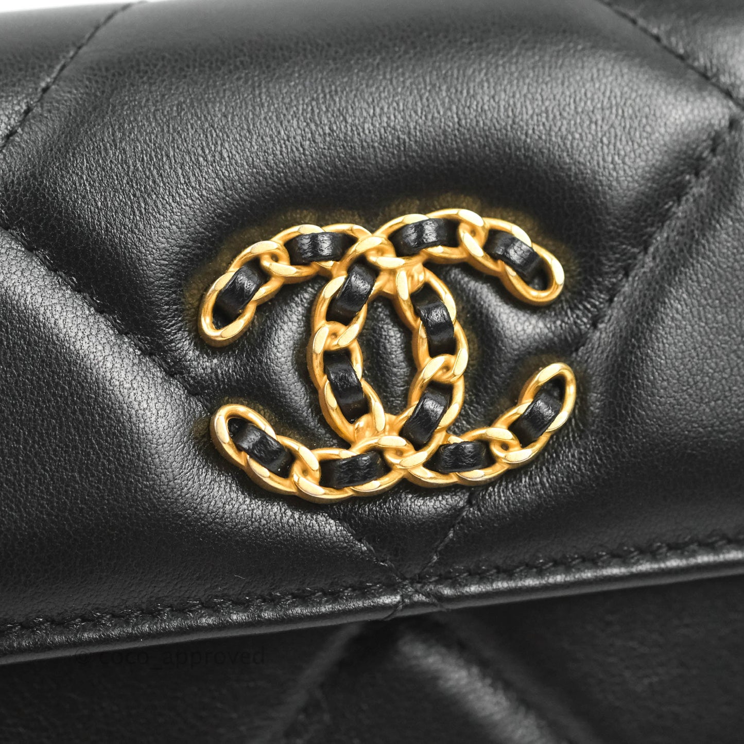 Chanel 19 Mini Clutch with Chain Black Lambskin Mixed Hardware