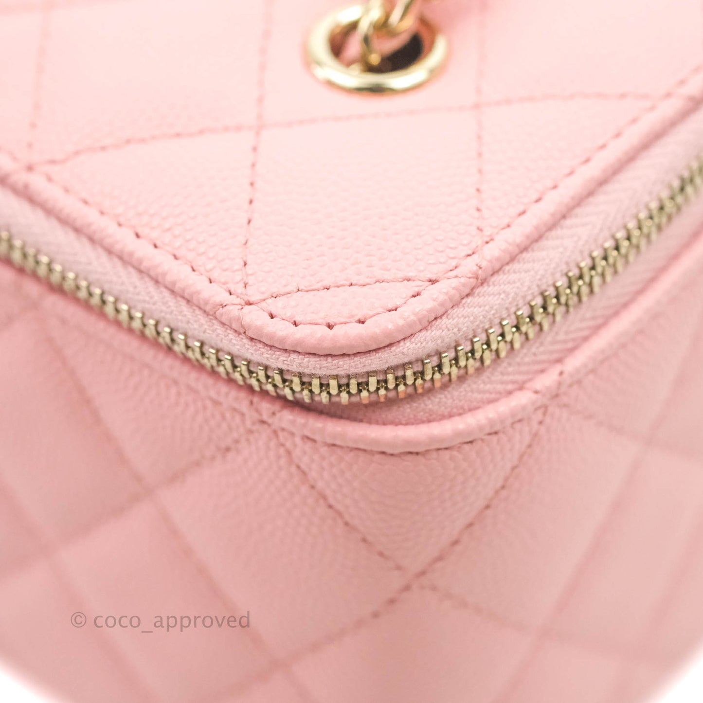 Chanel Classic Vanity with Chain Pink Caviar Gold Hardware