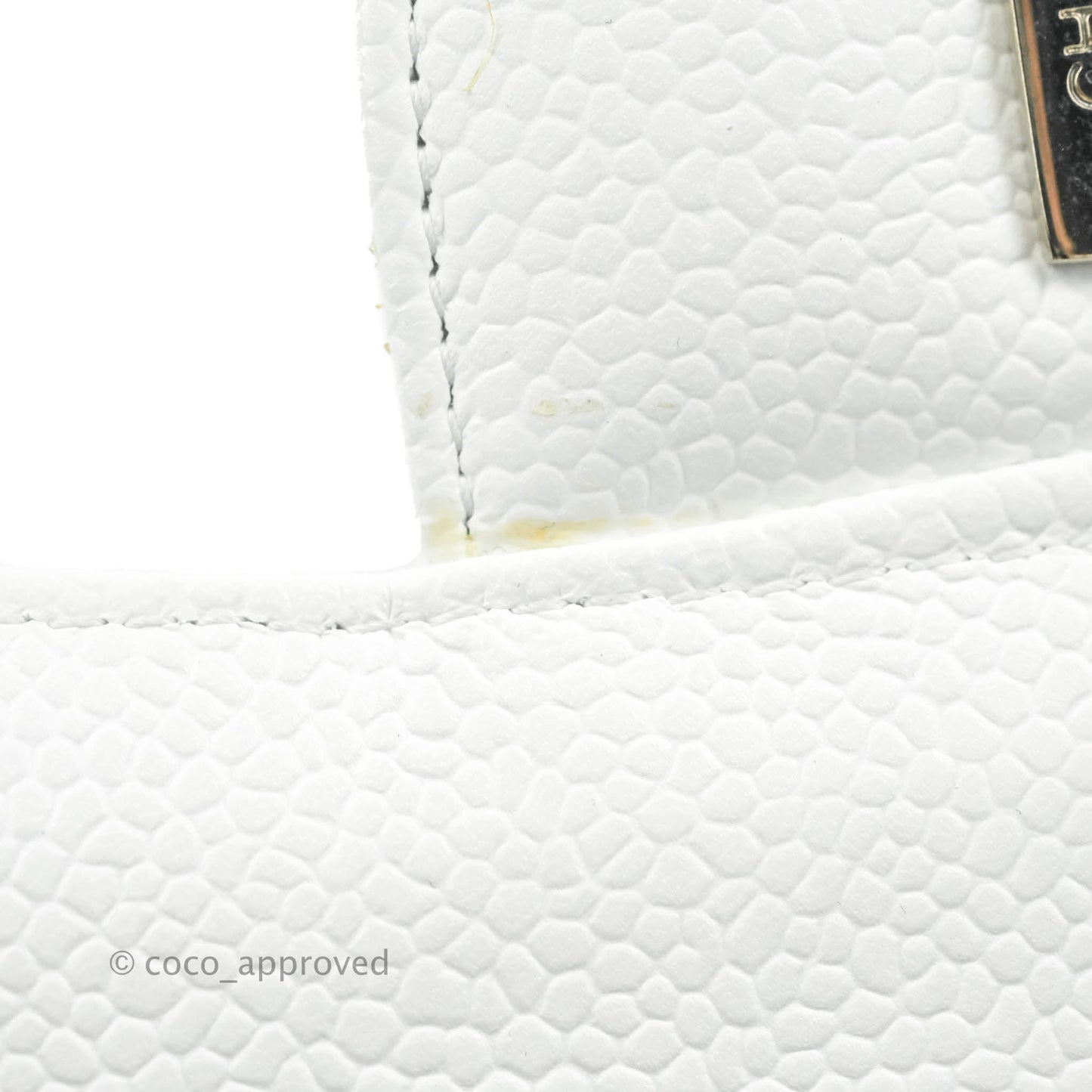Chanel Jumbo Double Flap White Caviar Silver Hardware⁣⁣