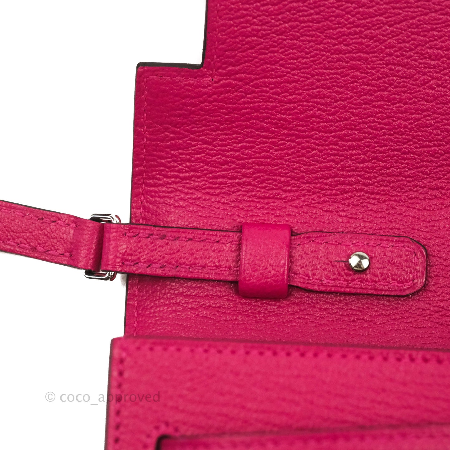 Hermès Kelly To Go Wallet Rose Mexico Chevre Mysore Palladium Hardware