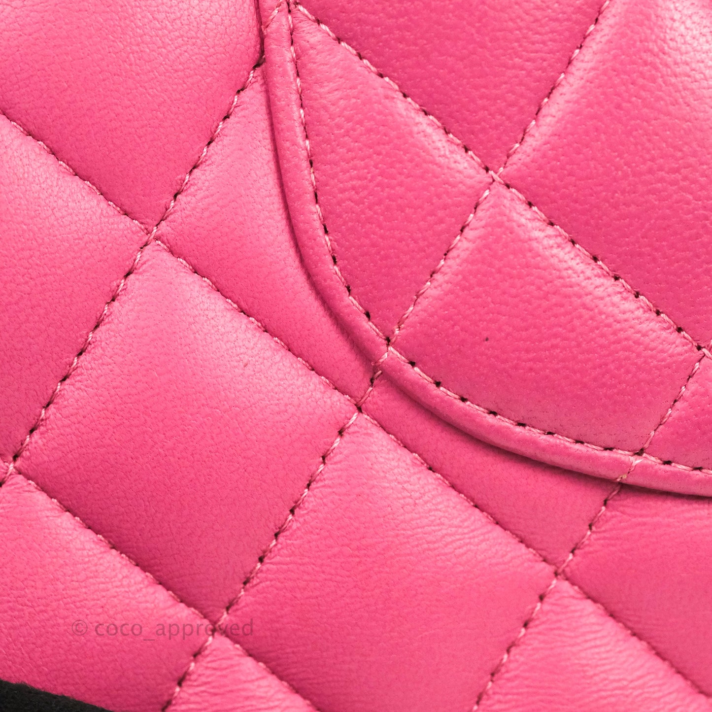 Chanel Classic M/L Medium Double Flap Pink Lambskin Matte Gold Hardware