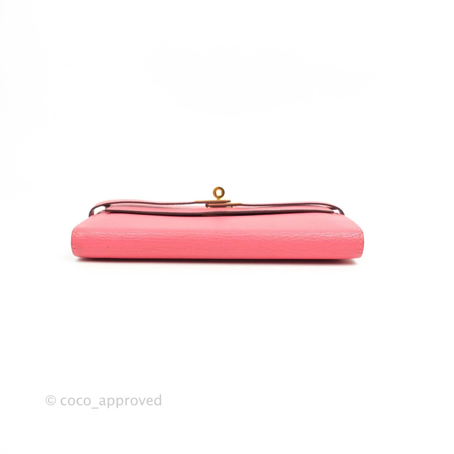 Hermès Kelly Wallet Rose Lipstick Chevre Gold Hardware