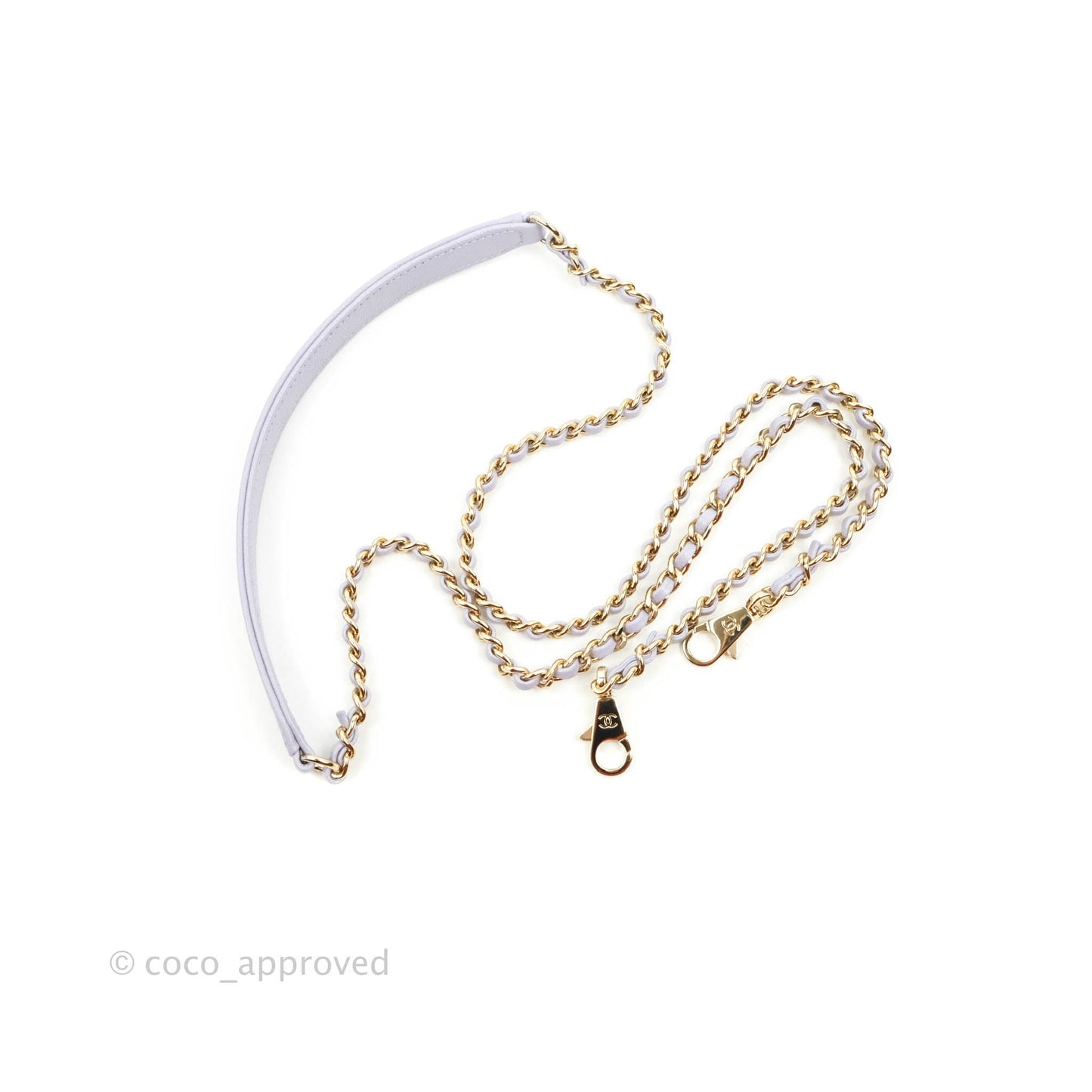 Chanel Mini Coco Handle Quilted Lilac Caviar Gold Hardware