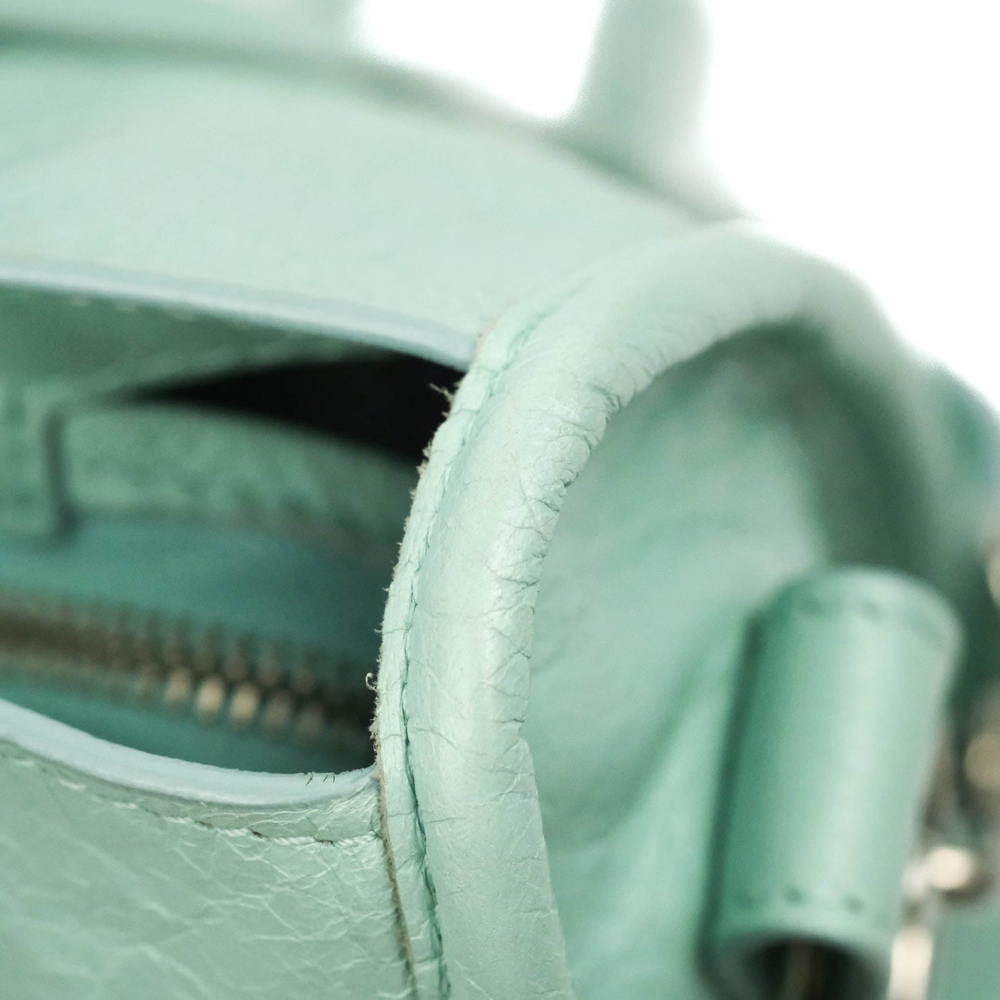 Balenciaga Classic City Bag Tiffany Blue Calfskin Silver Hardware