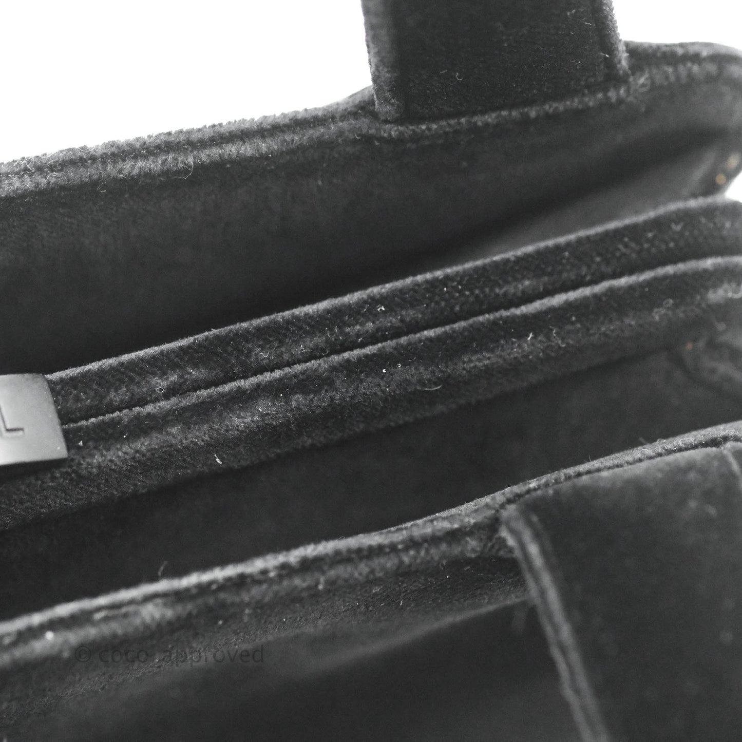 Chanel Vintage CC Handbag So Black Velvet