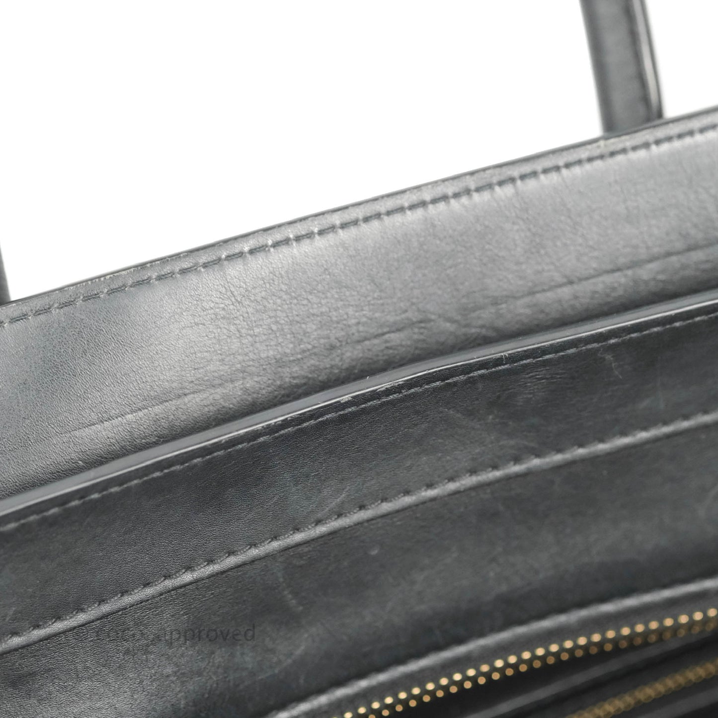 Celine Mini Luggage Bag Black/White/Brown Calfskin