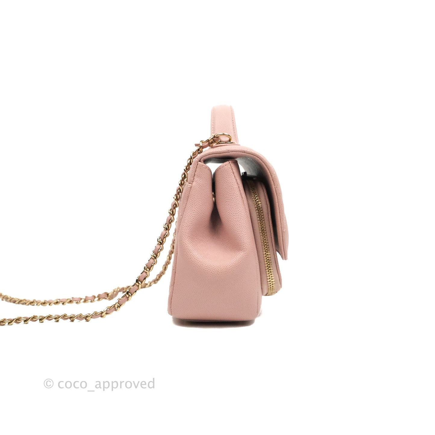 Chanel Quilted Small Business Affinity Flap Pink Caviar Gold Hardware