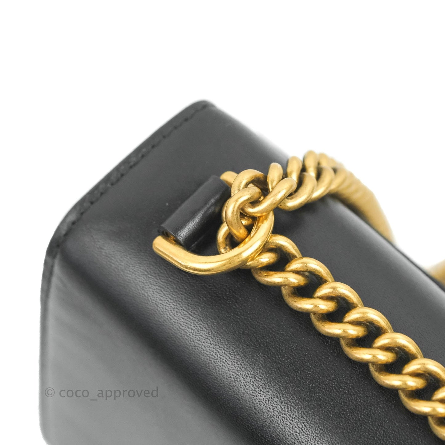Balenciaga Small Sharp Chain Shoulder Bag Black Box Calfskin