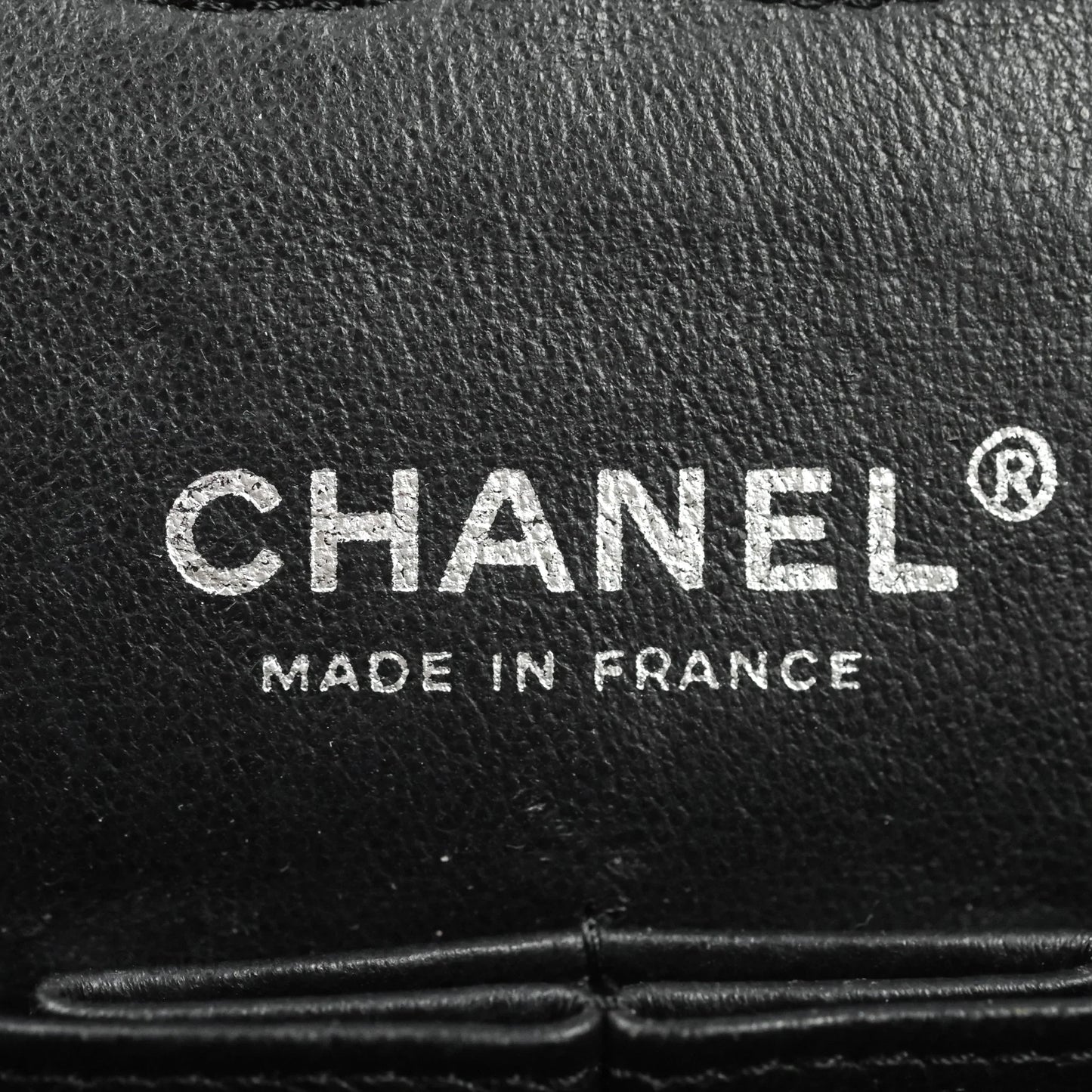 Chanel Classic Quilted M/L Medium Double Flap Black Patent Silver Hardware