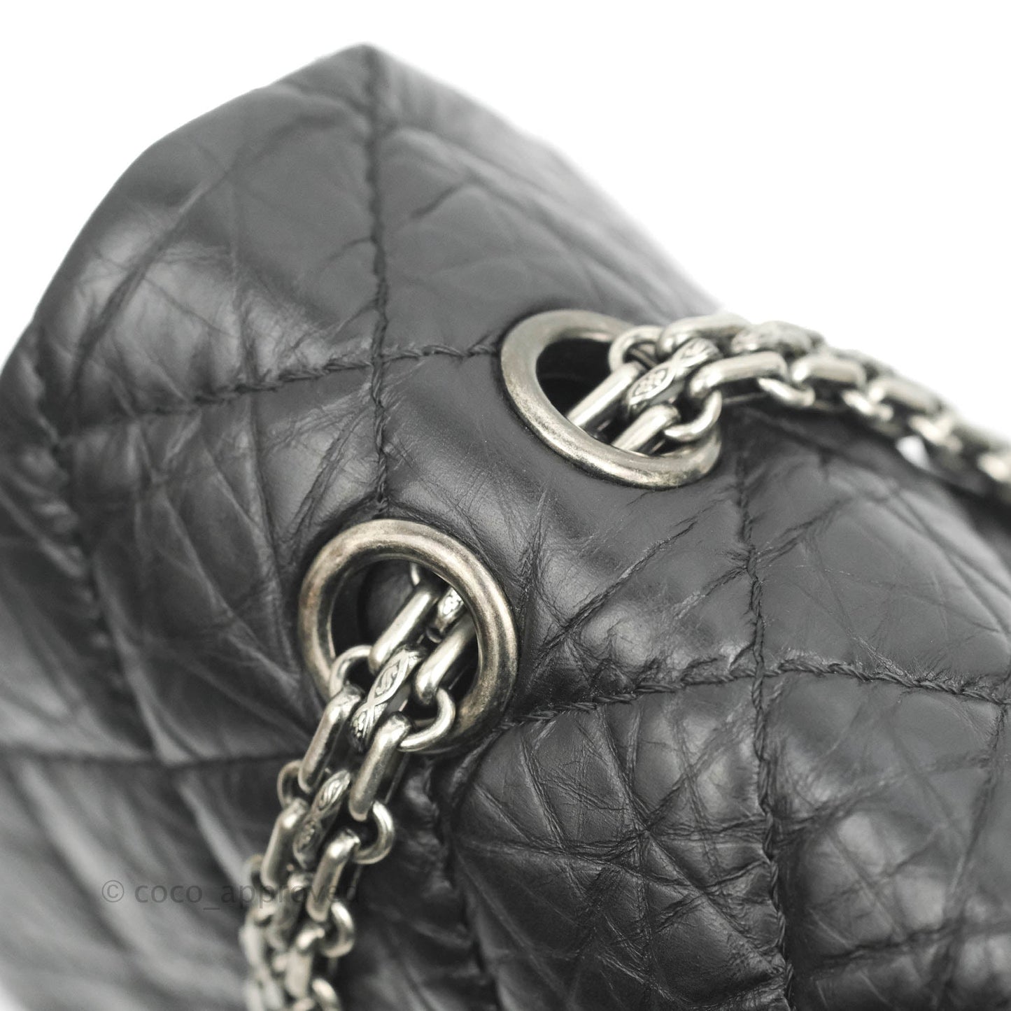 Chanel Reissue Quilted Aged Calfskin Black Ruthenium Hardware 227