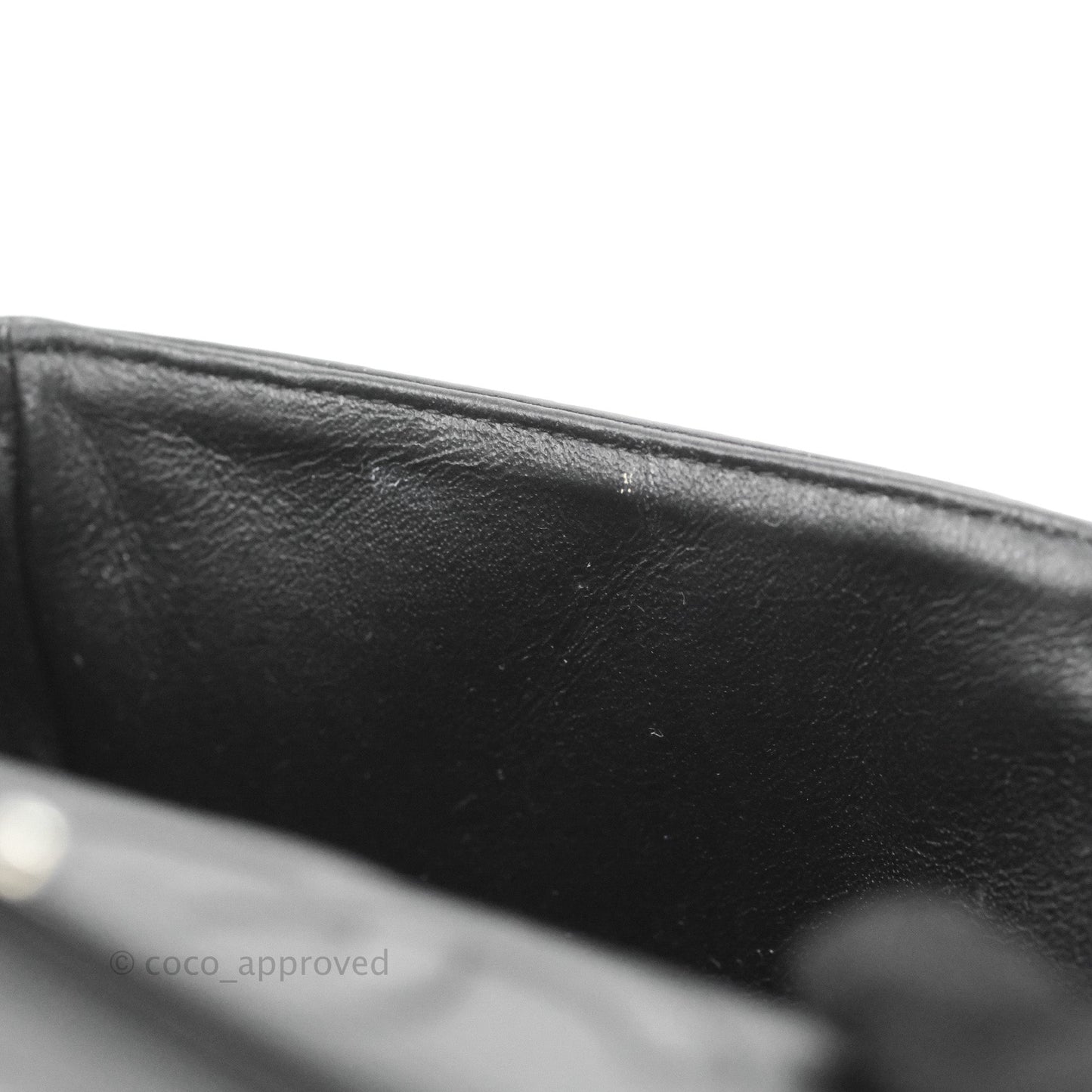 Chanel M/L Medium Classic Quilted Flap So Black Shiny Crumpled Calfskin