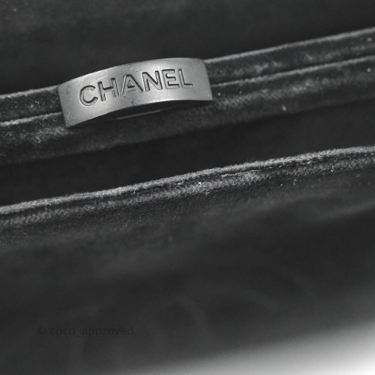 Chanel Vintage CC Handbag So Black Velvet