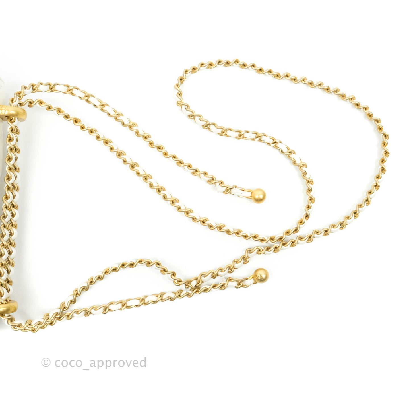 Chanel Quilted Mini Perfect Fit Adjustable White Calfskin Gold Hardware