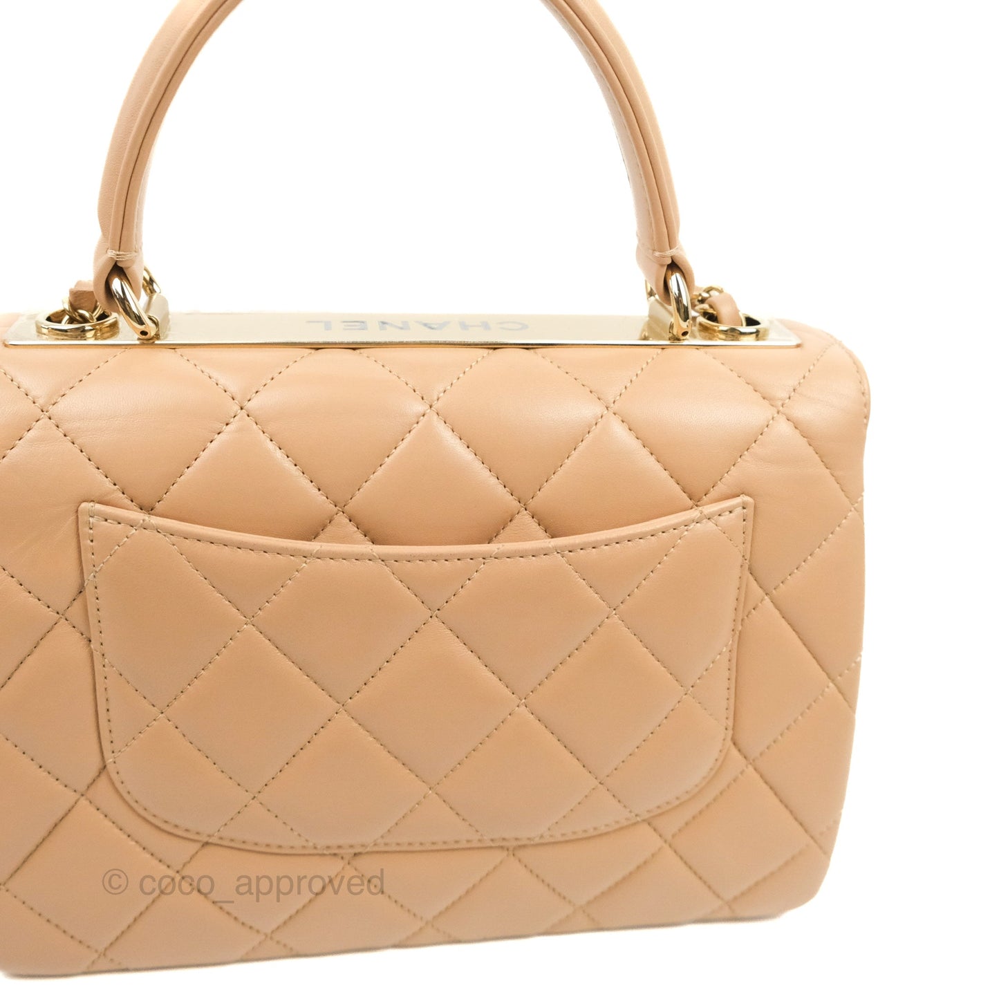 Chanel Small Trendy CC Beige Lambskin Gold Hardware