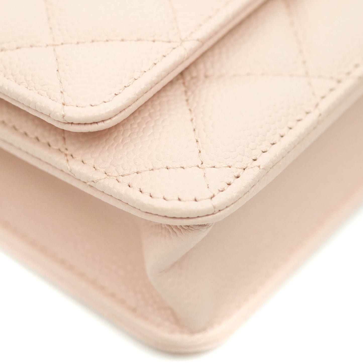 Chanel Wallet on Chain Pale Pink Caviar Gold Hardware 21C