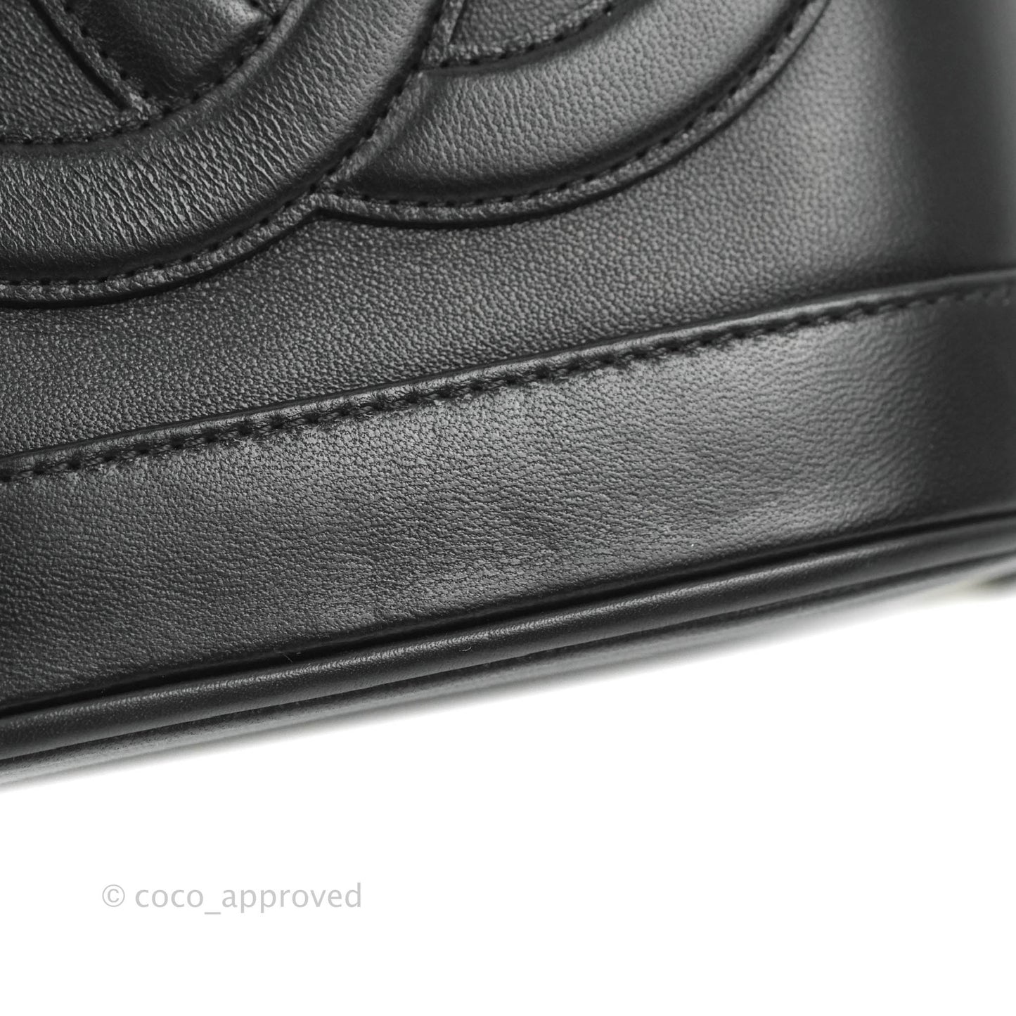 Chanel CC Mania Vanity Case Black Lambskin Gold Hardware