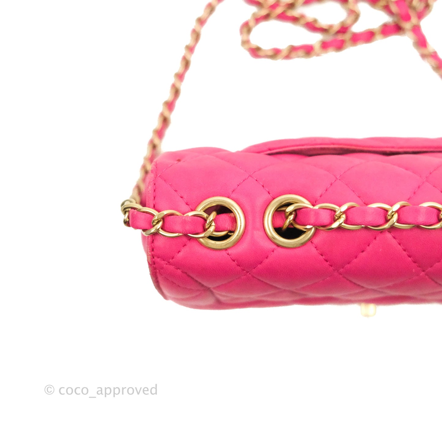 Chanel Quilted Small Flap Pink Lambskin Matte Gold Hardware