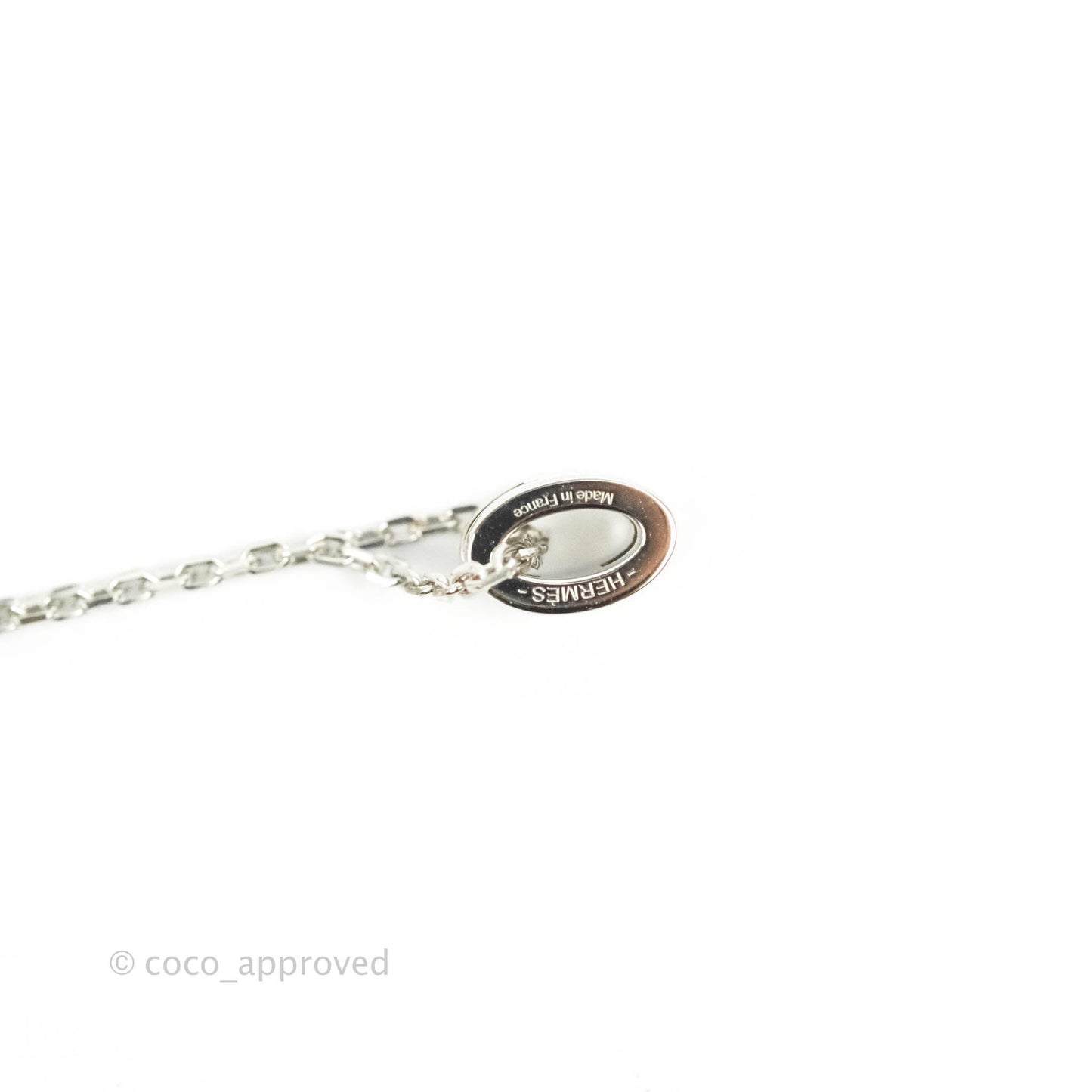 Hermès Mini Pop H Marron Glace Pendant Necklace Palladium Hardware