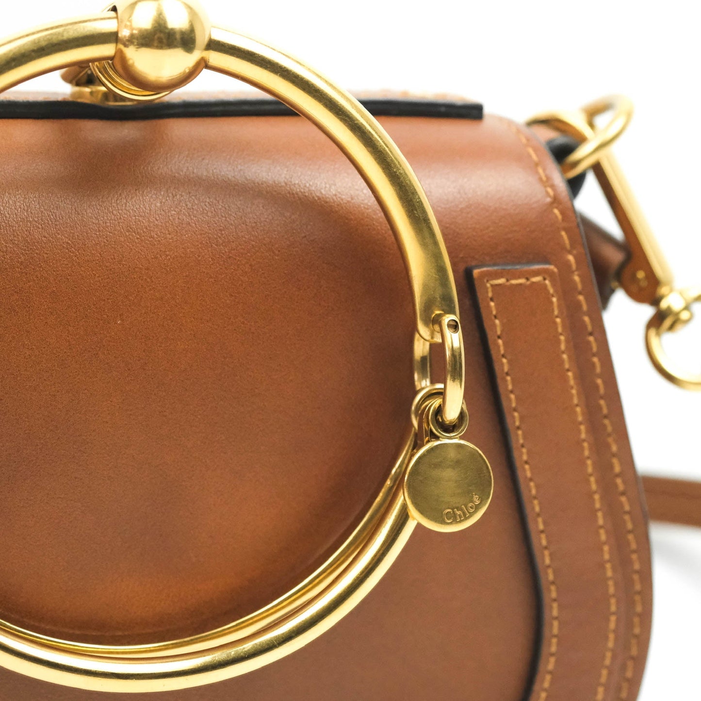 Chloé Nile Crossbody Bag Brown Calfskin